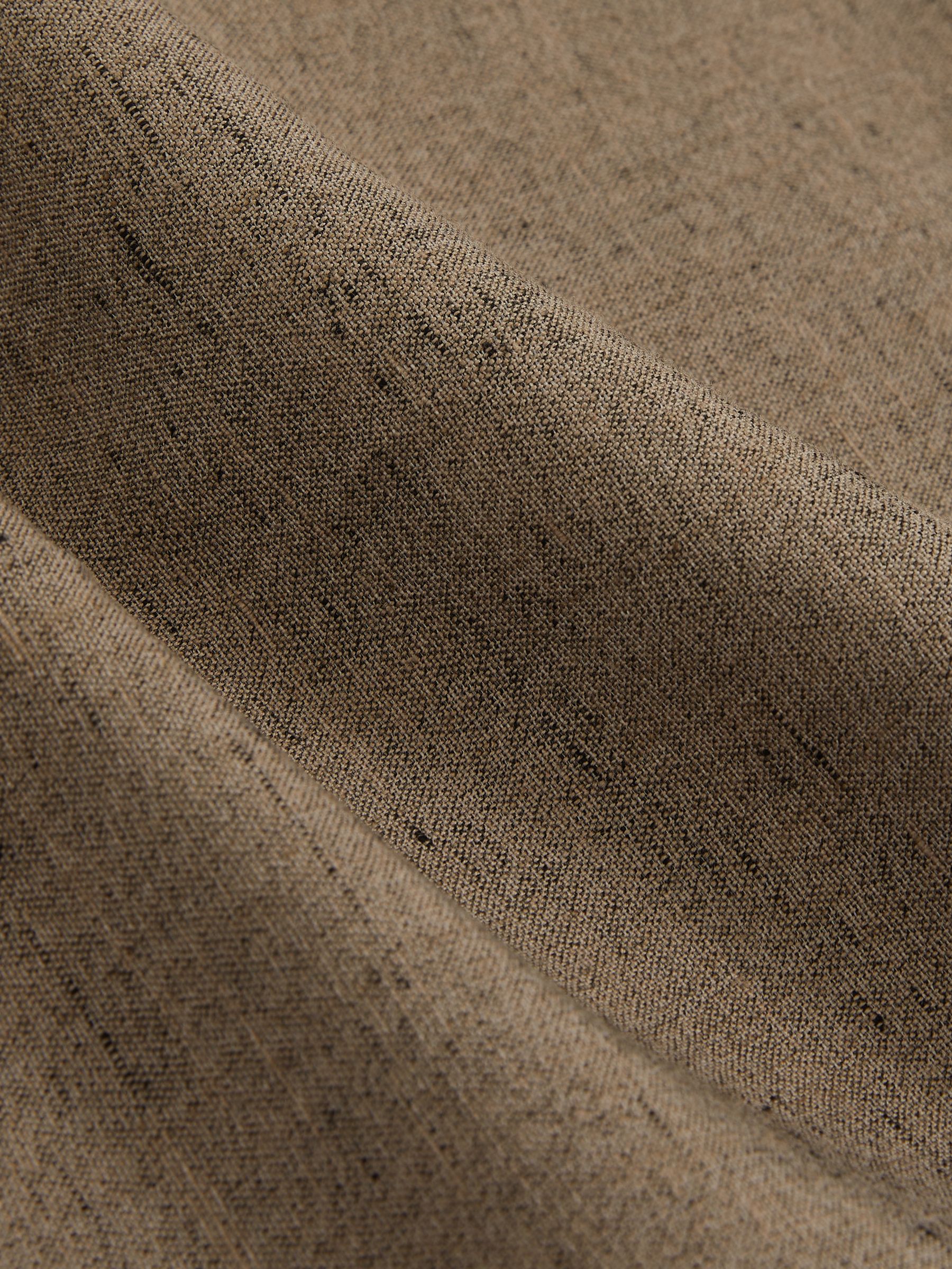 Atelier Wide-Leg Suit Trousers With Linen in Grey