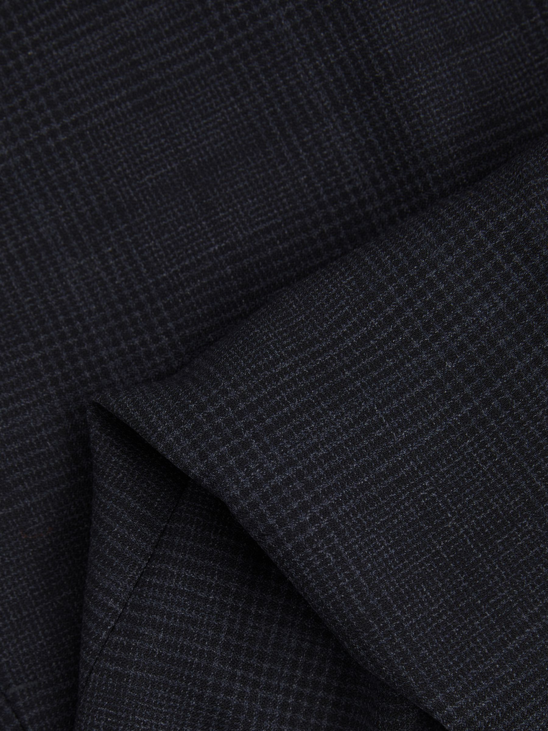 Wool Blend Suit Trousers in Prince of Wales Check in Navy