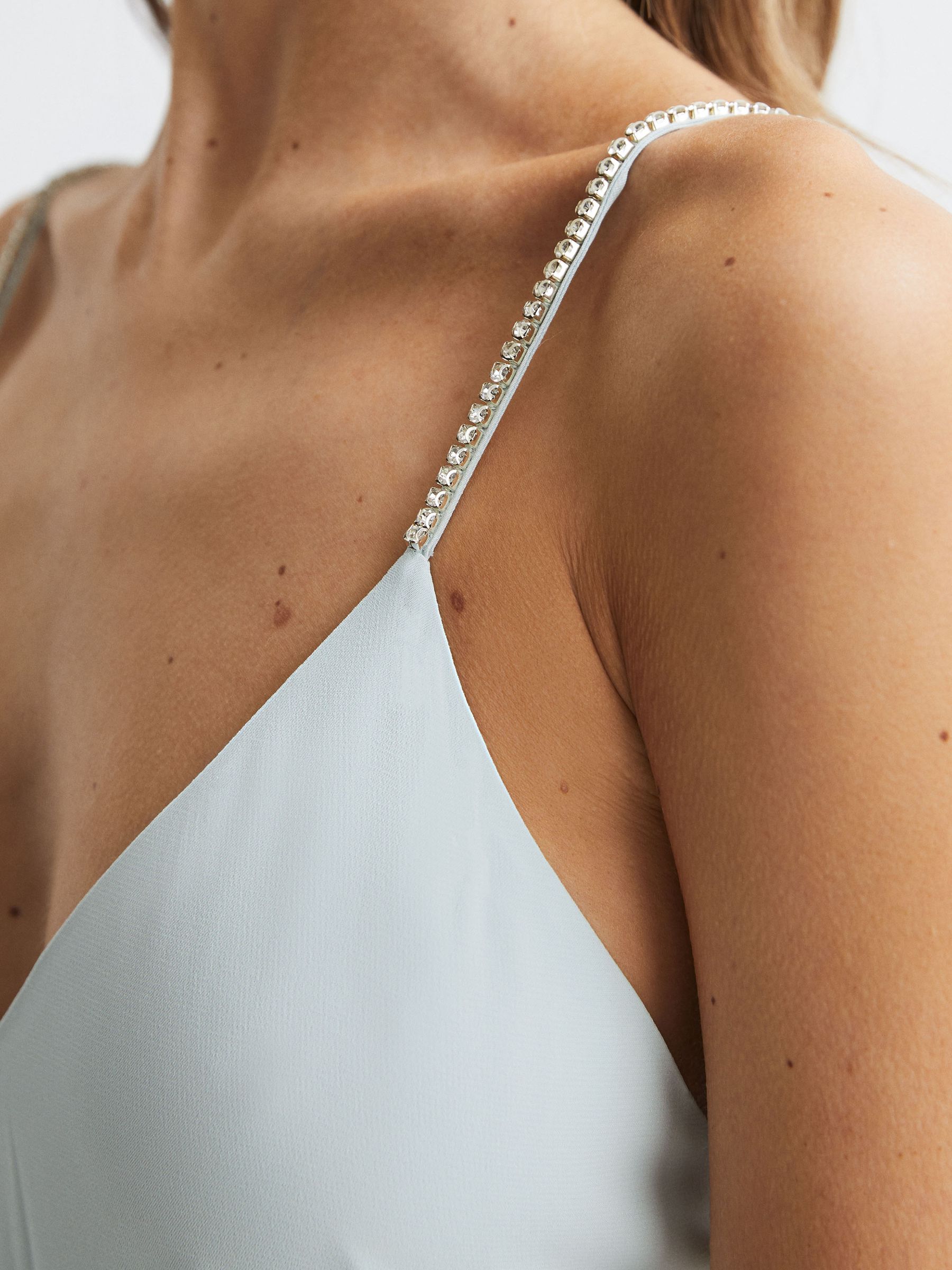 Embellished Wide Leg Jumpsuit in Green