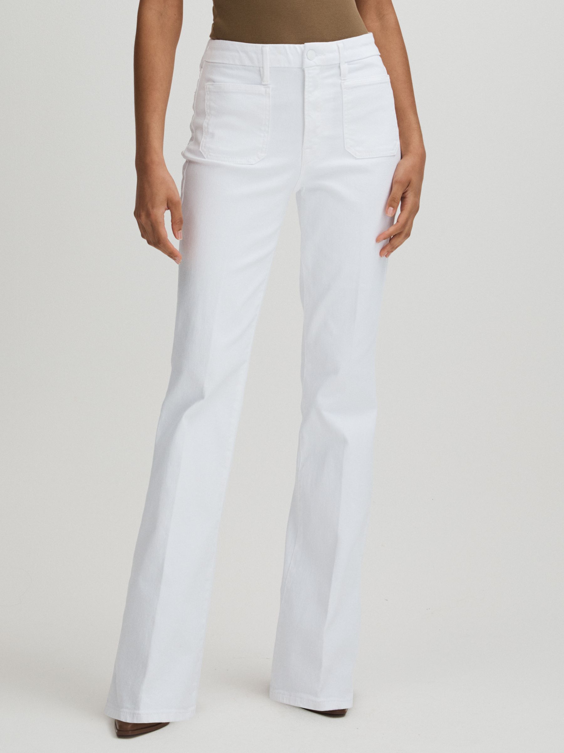 Good Classic Boot White Good American High Rise Bootcut Jeans