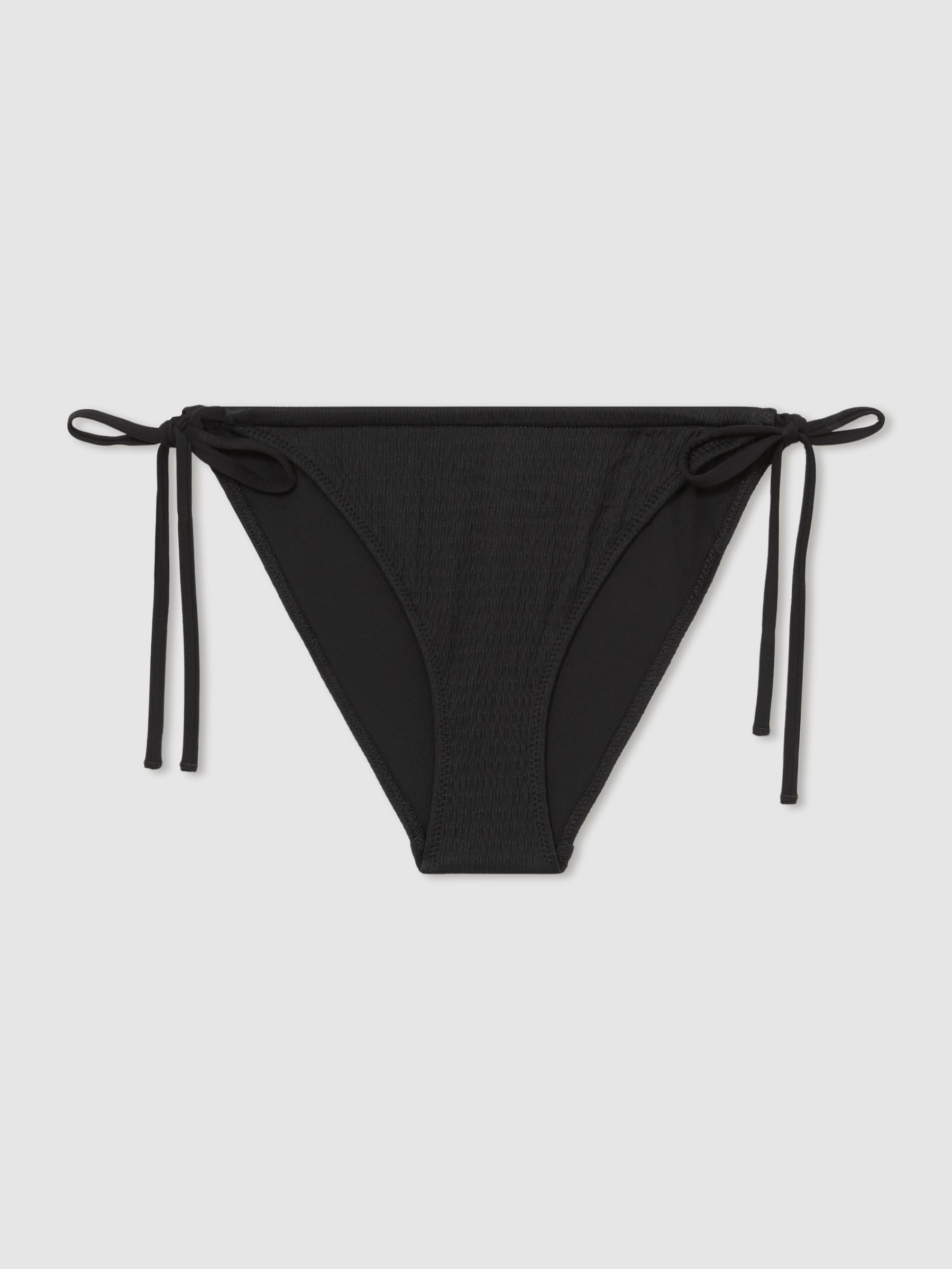 Calvin Klein Crinkle Tie Bikini Bottoms in Black
