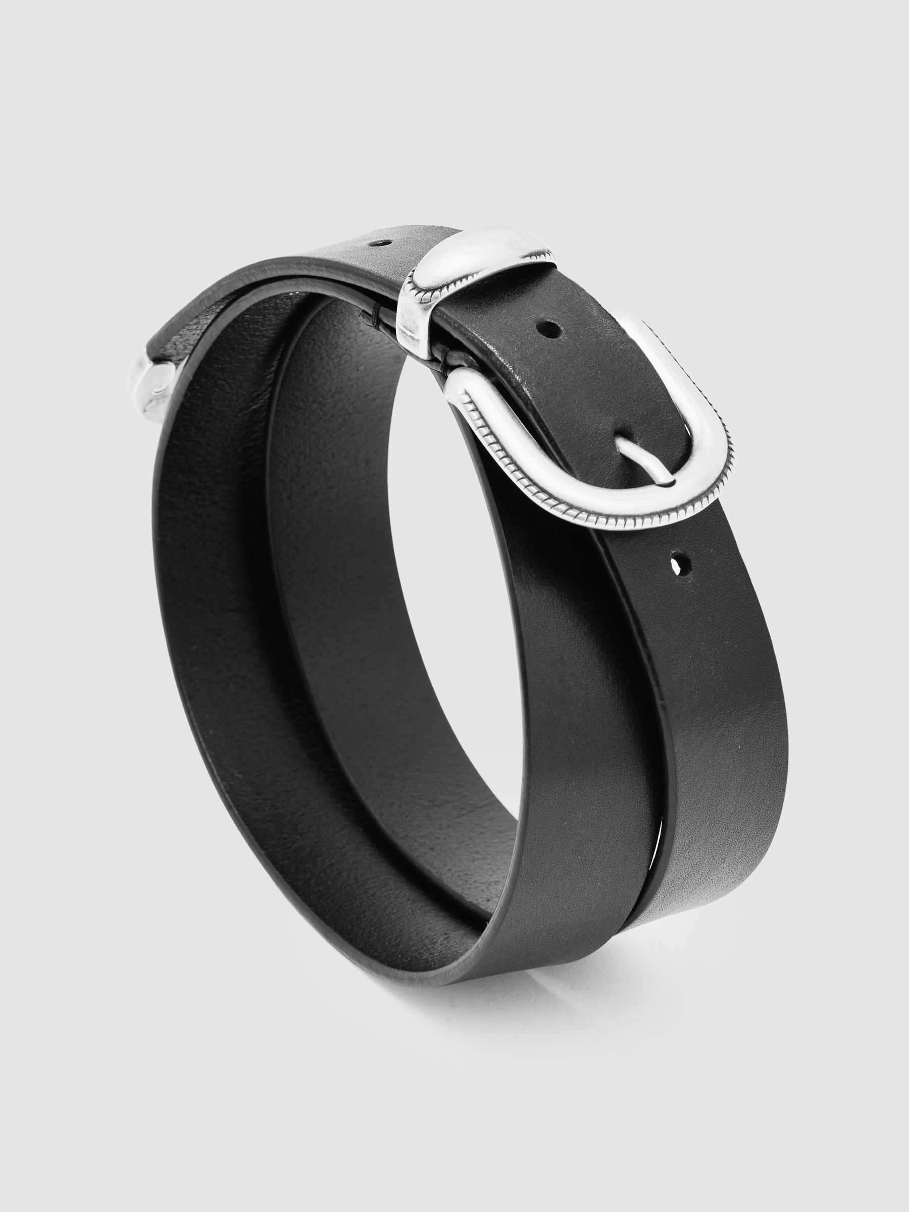 Leather Western Belt in Black