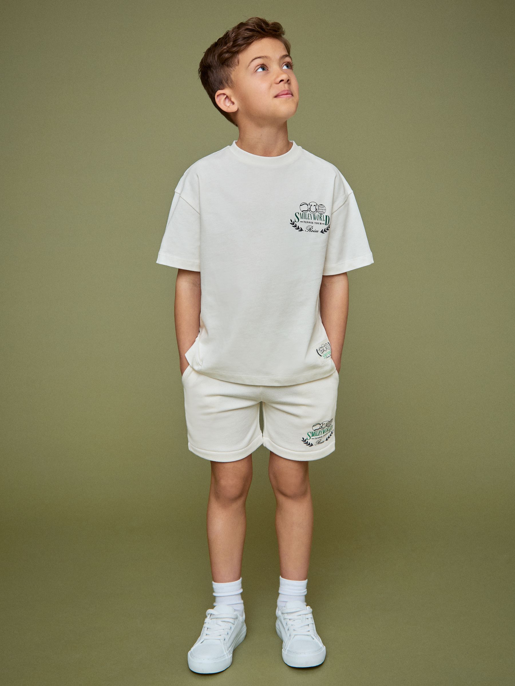 9-13 yrs SmileyWorld | Reiss Oversize T-Shirt in White