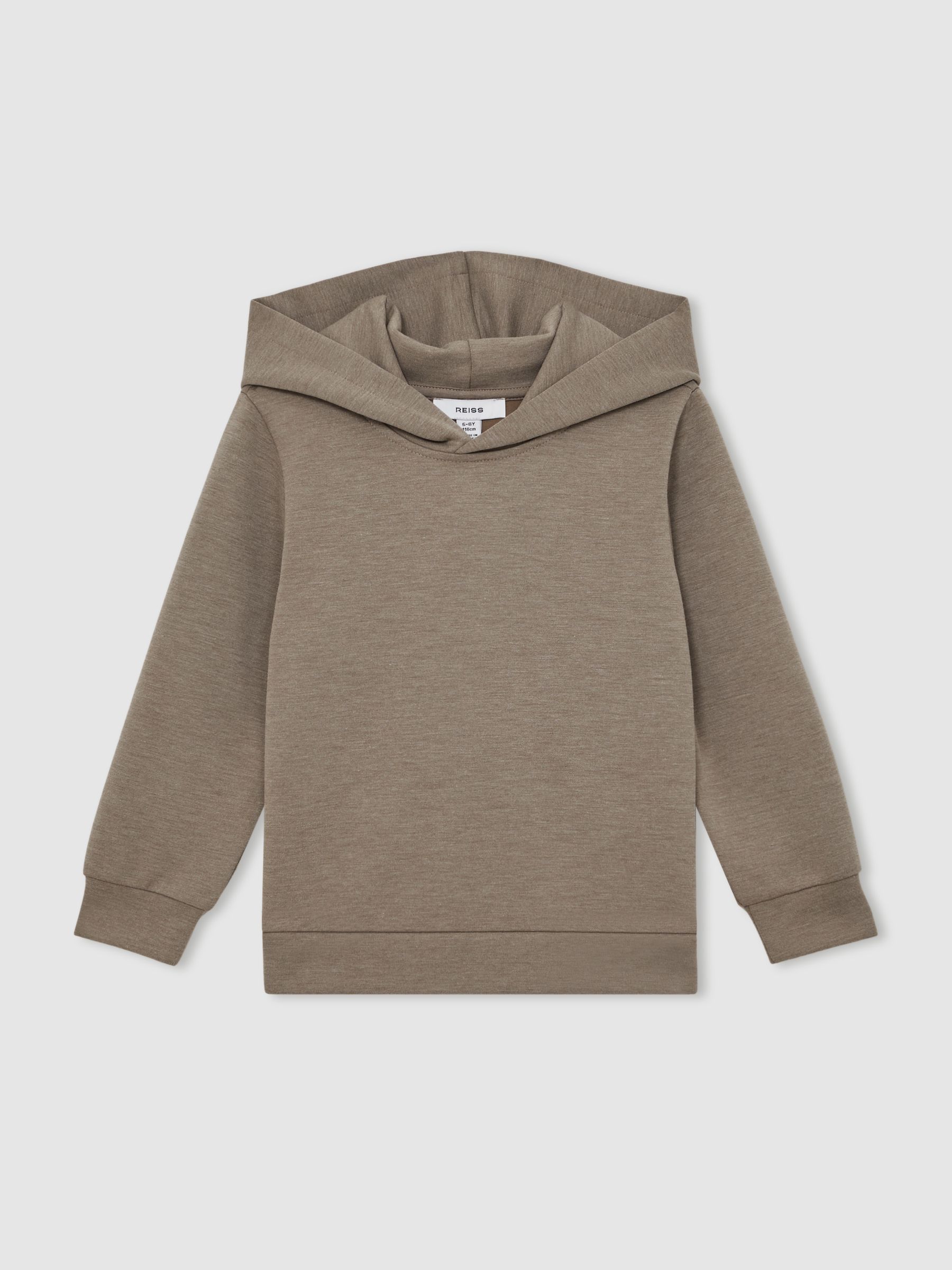 9-13 yrs Interlock Jersey Hoodie in Taupe Brown