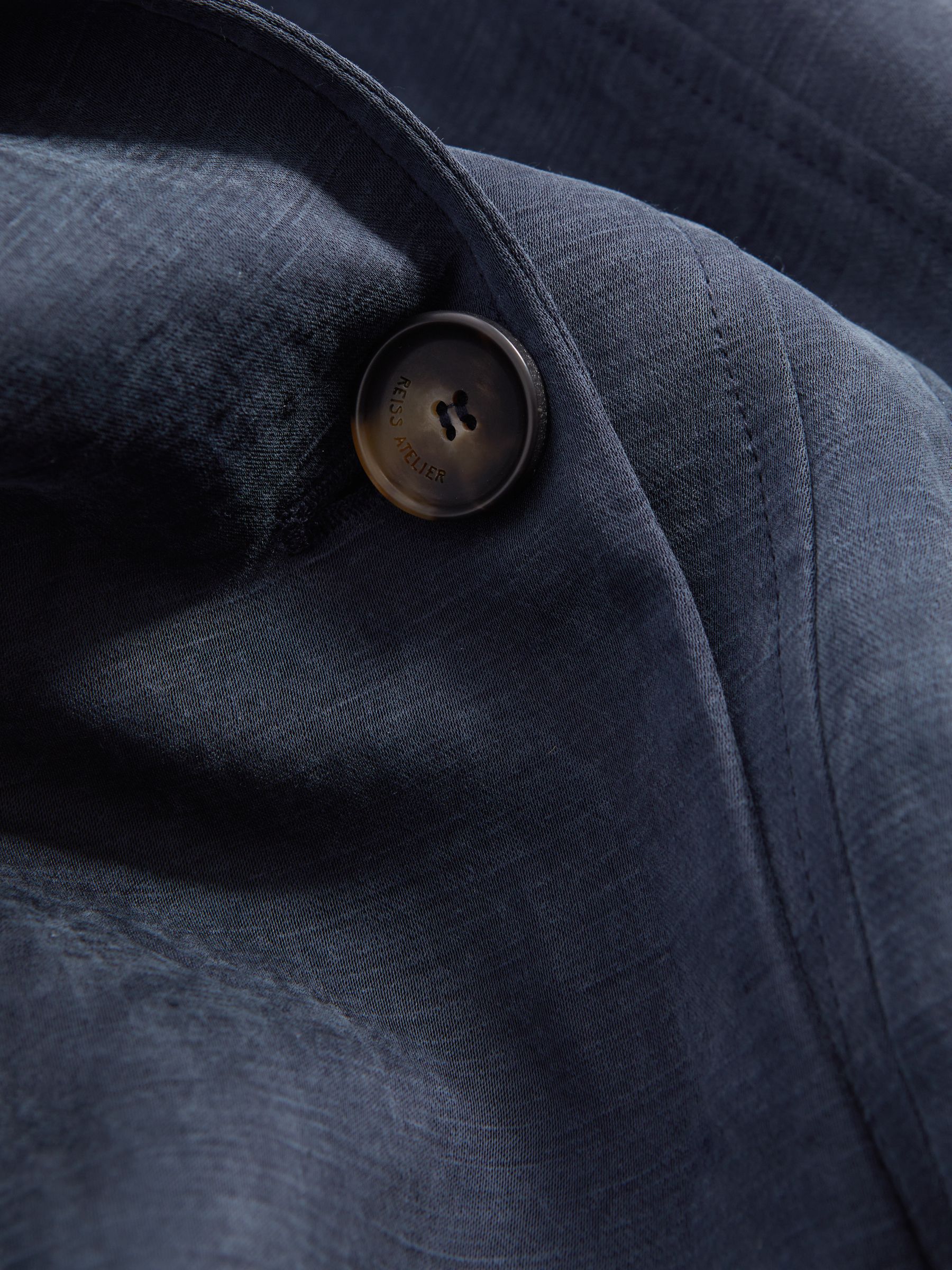 Atelier Cupro Tux Midi Dress in Navy