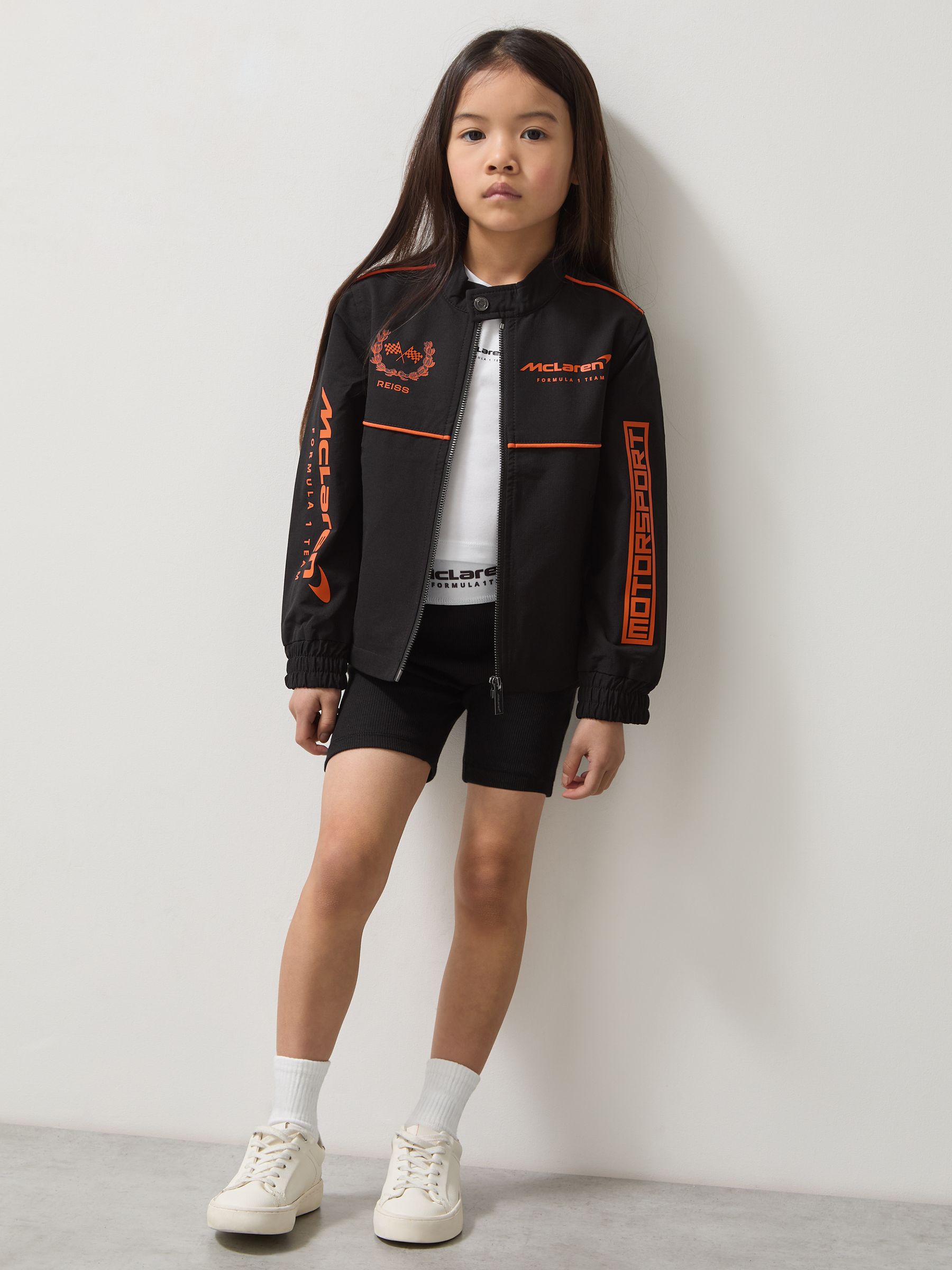 3-9 yrs Unisex Fit McLaren F1 Team Technical Logo Jacket in Black