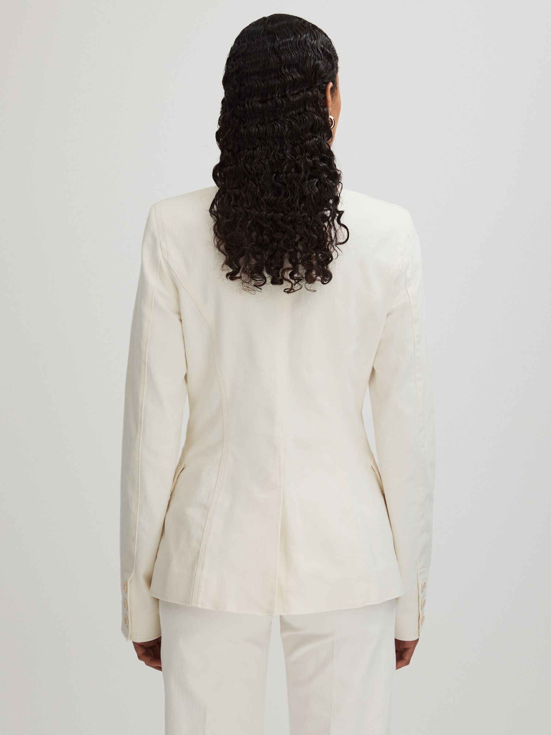 Romona Ivory Paige Denim Blazer