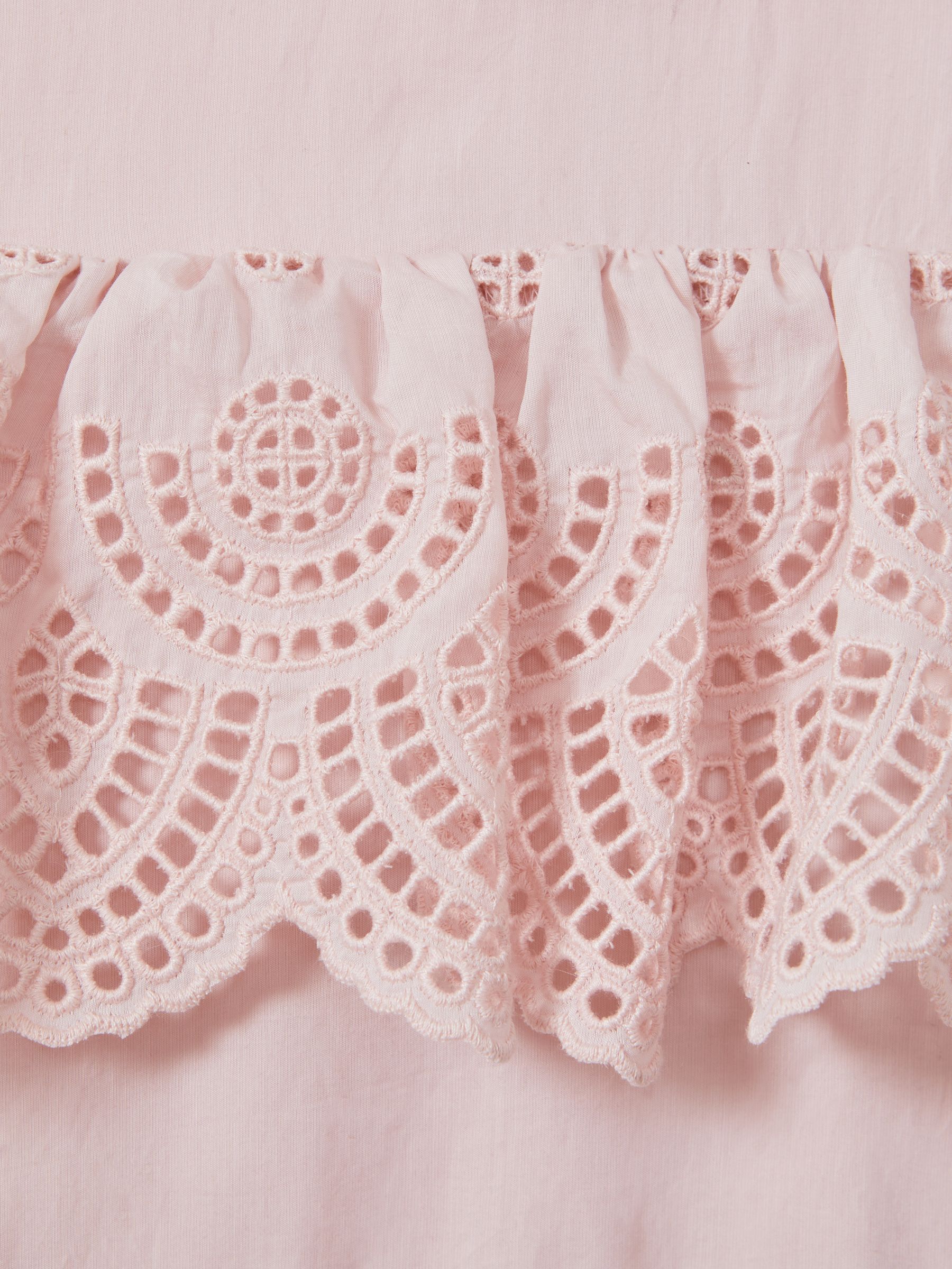 9-13 yrs Off-The-Shoulder Broderie Dress in Pink