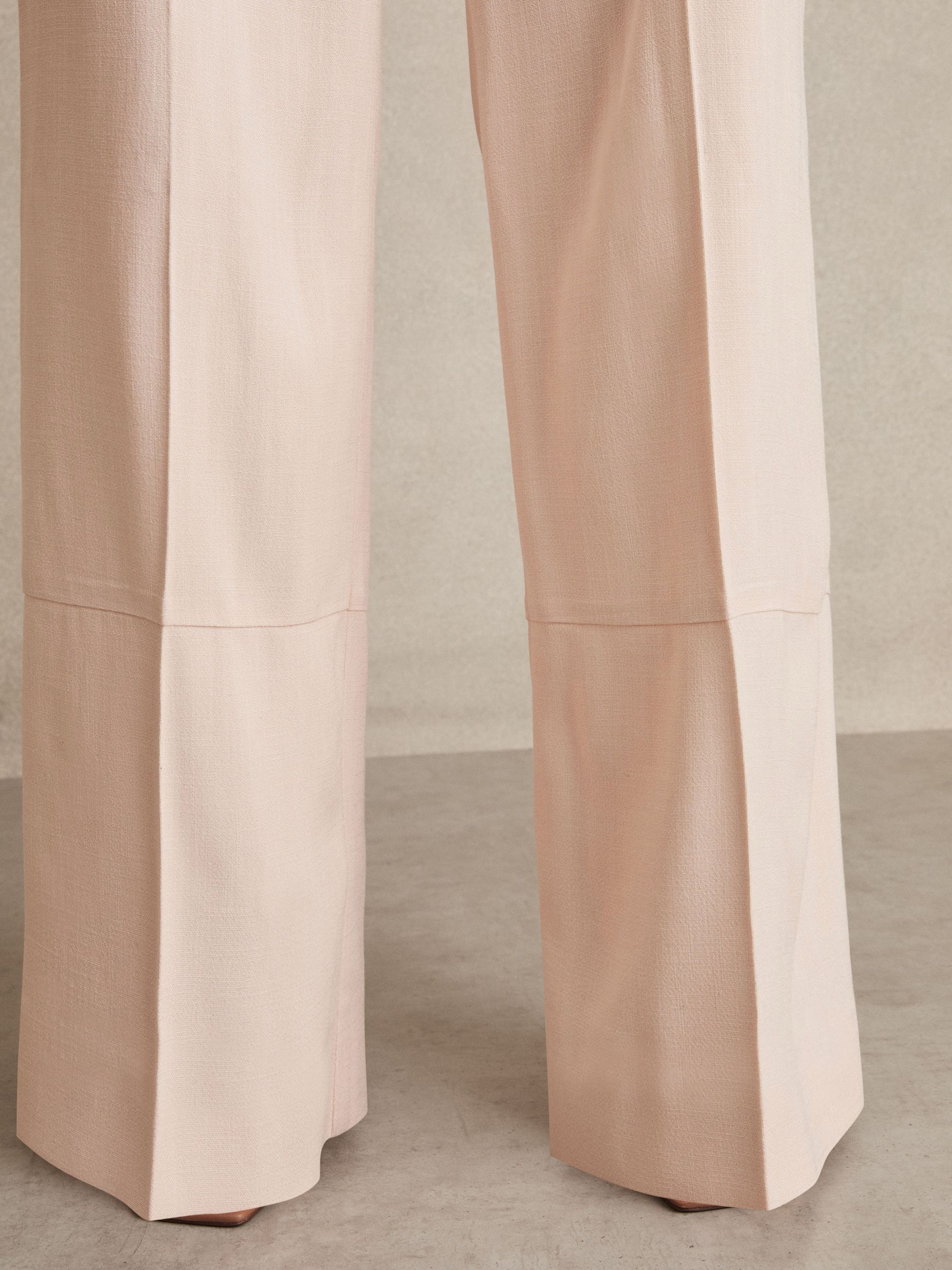 Petite Wide-Leg Suit Trousers in Pink