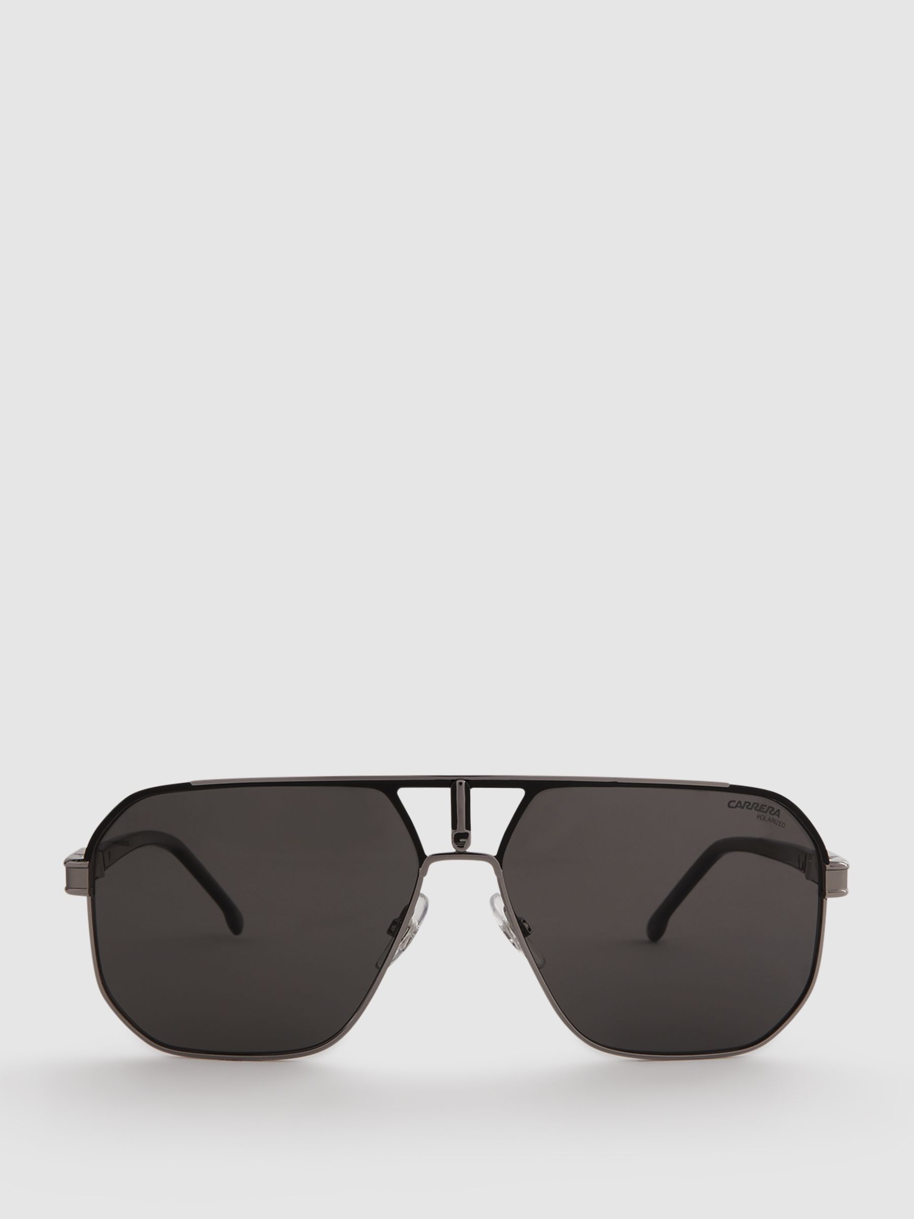 Carrera Eyewear Polarised Rectangular Sunglasses in Black