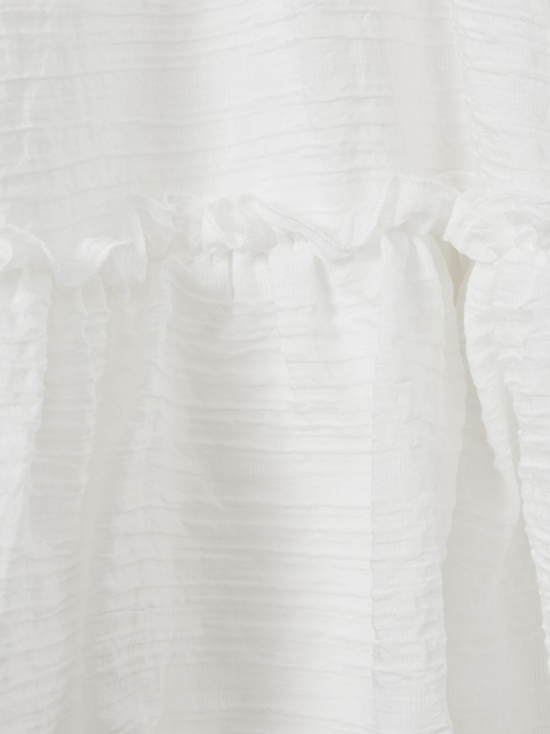 13-14 yrs Seersucker Bubble Hem Dress in Ivory