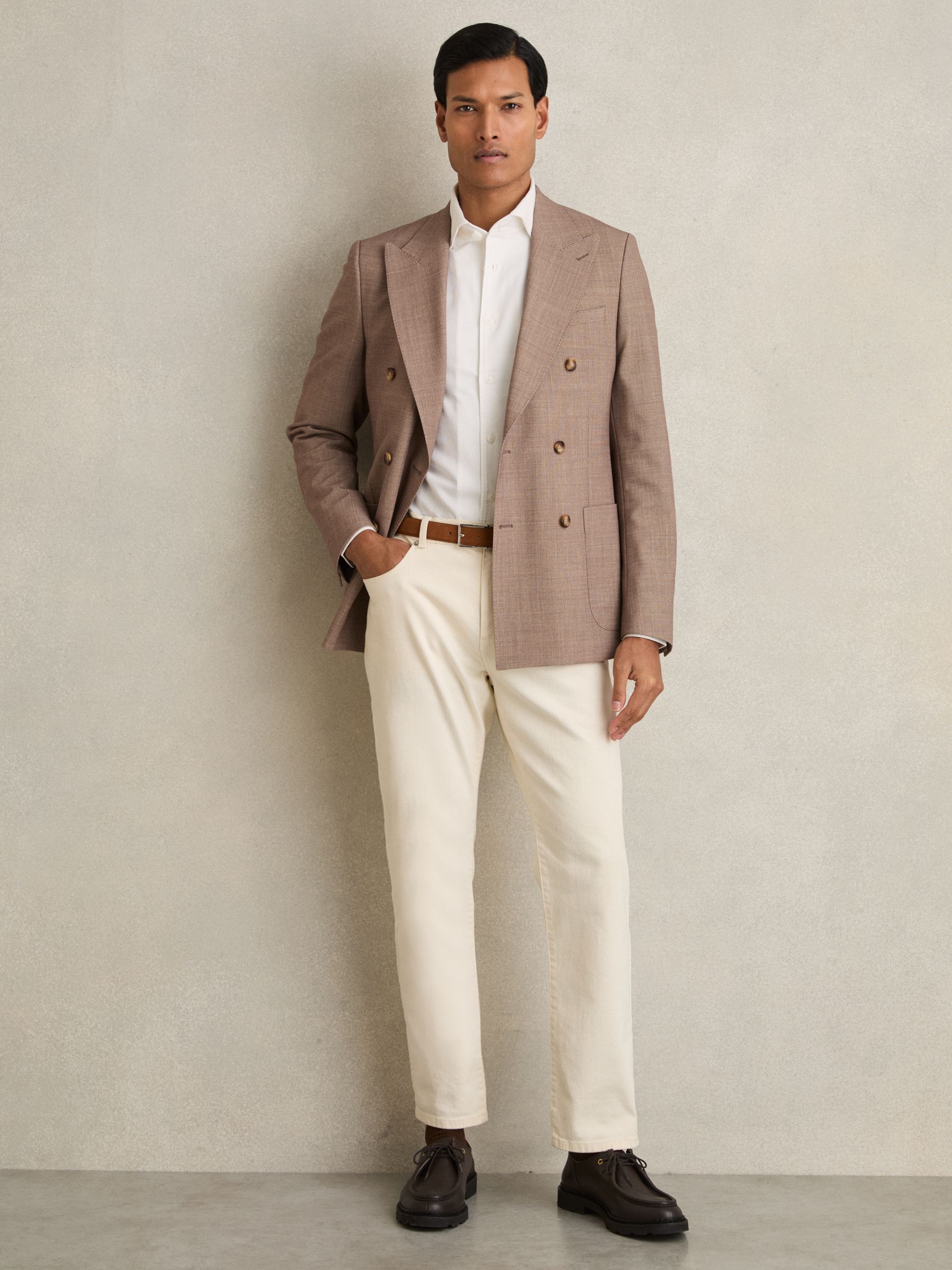 Cotton-Piqué Garment-Dyed Shirt in White