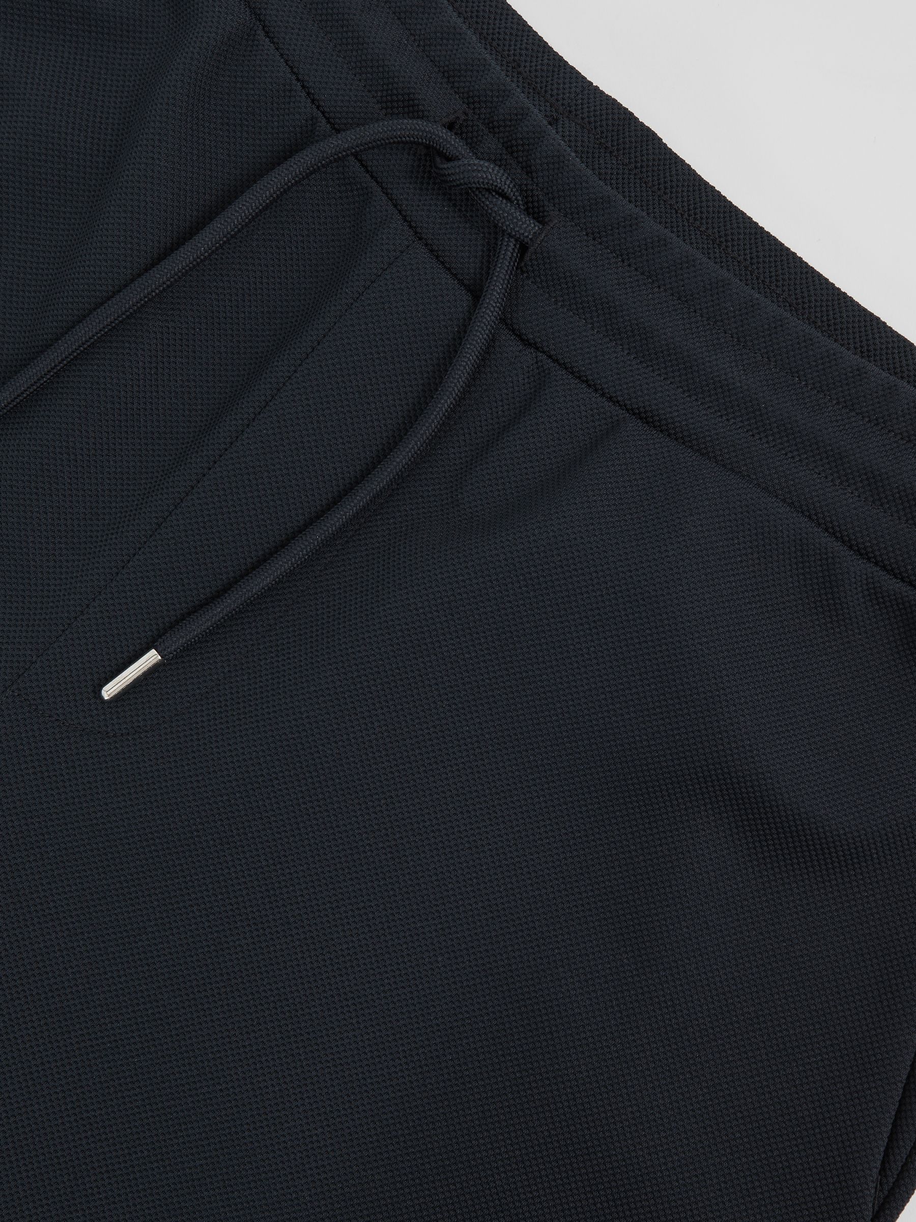 Textured Drawstring Shorts in Navy