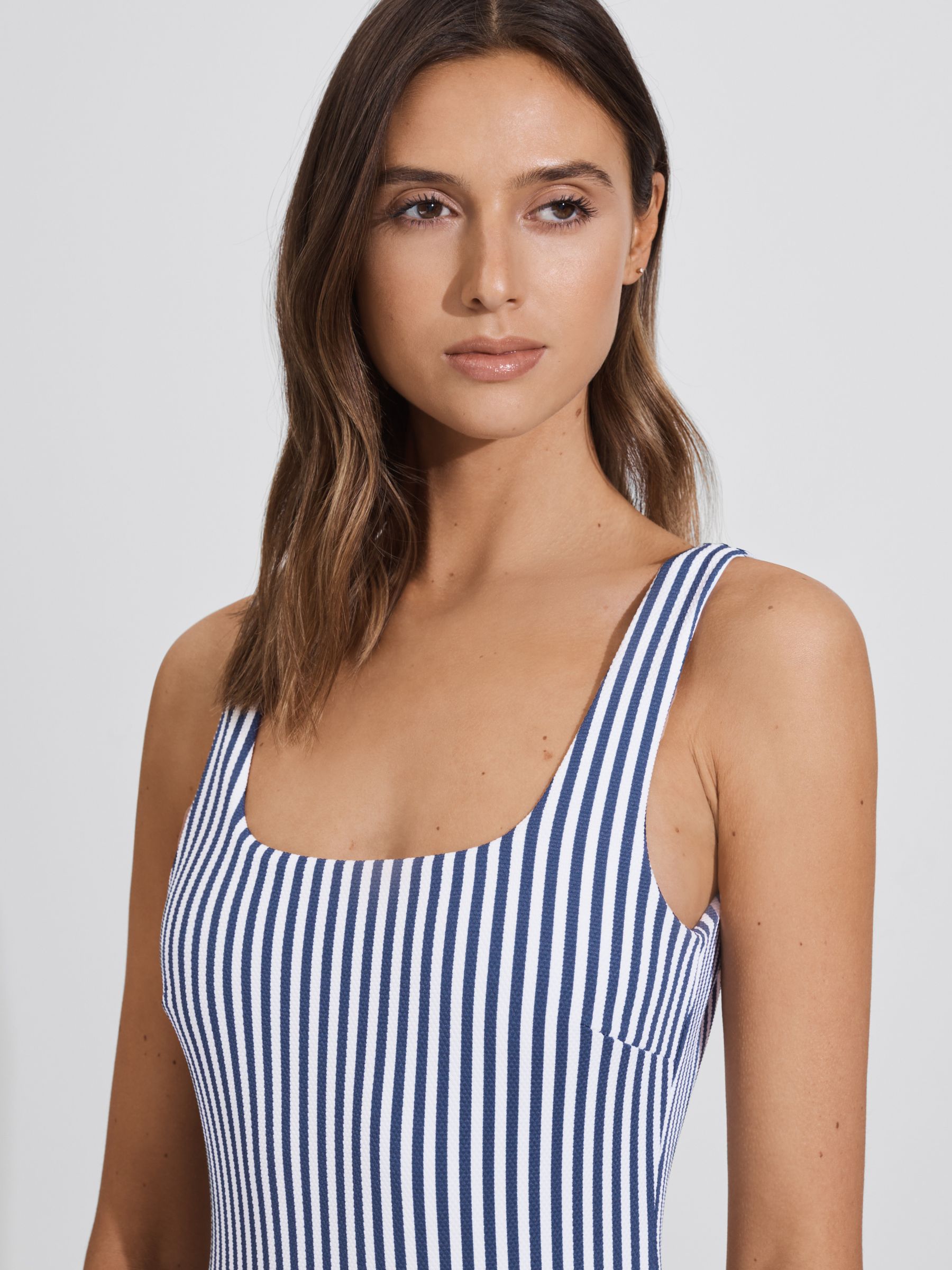 FELLA Striped Swimsuit in Blue Stripe