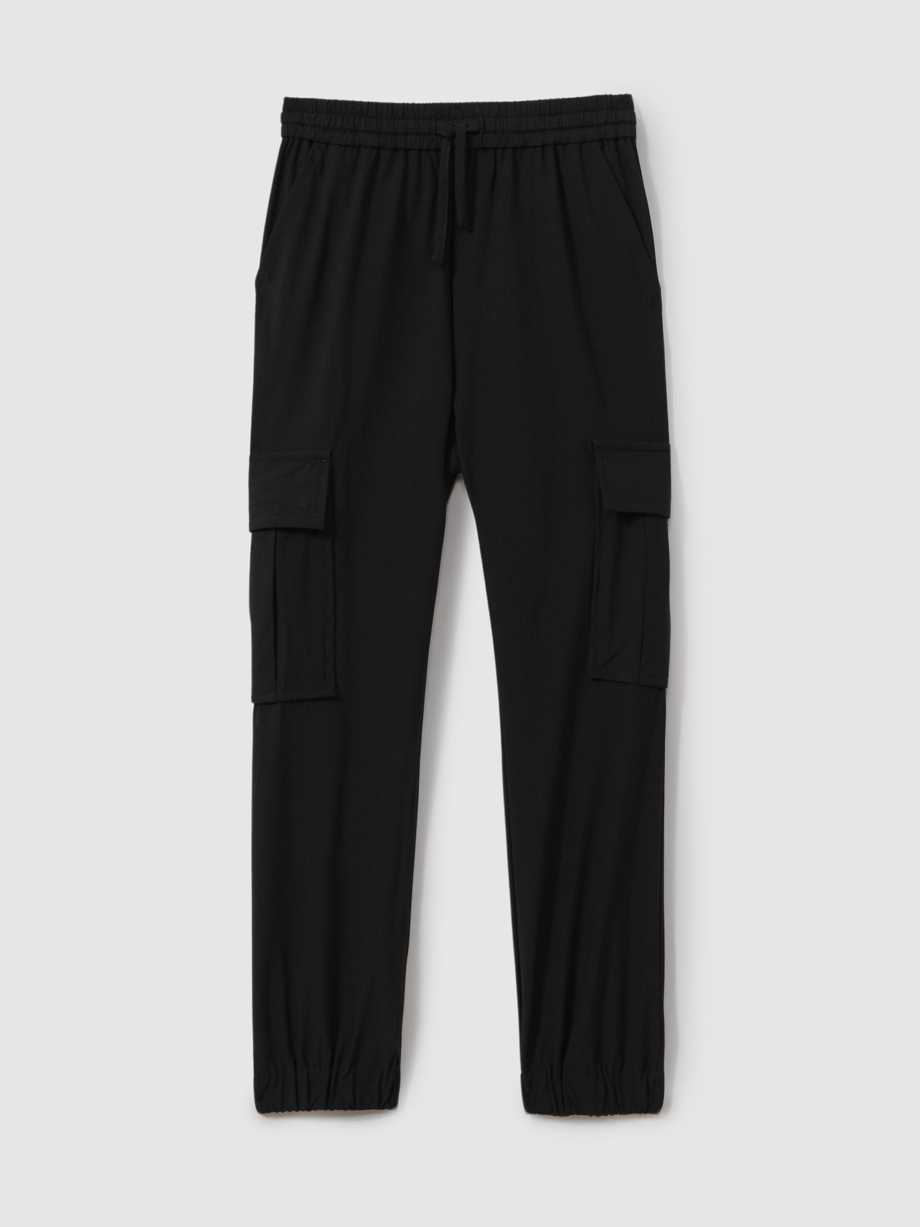 9-14 yrs Technical Drawstring Trousers in Black