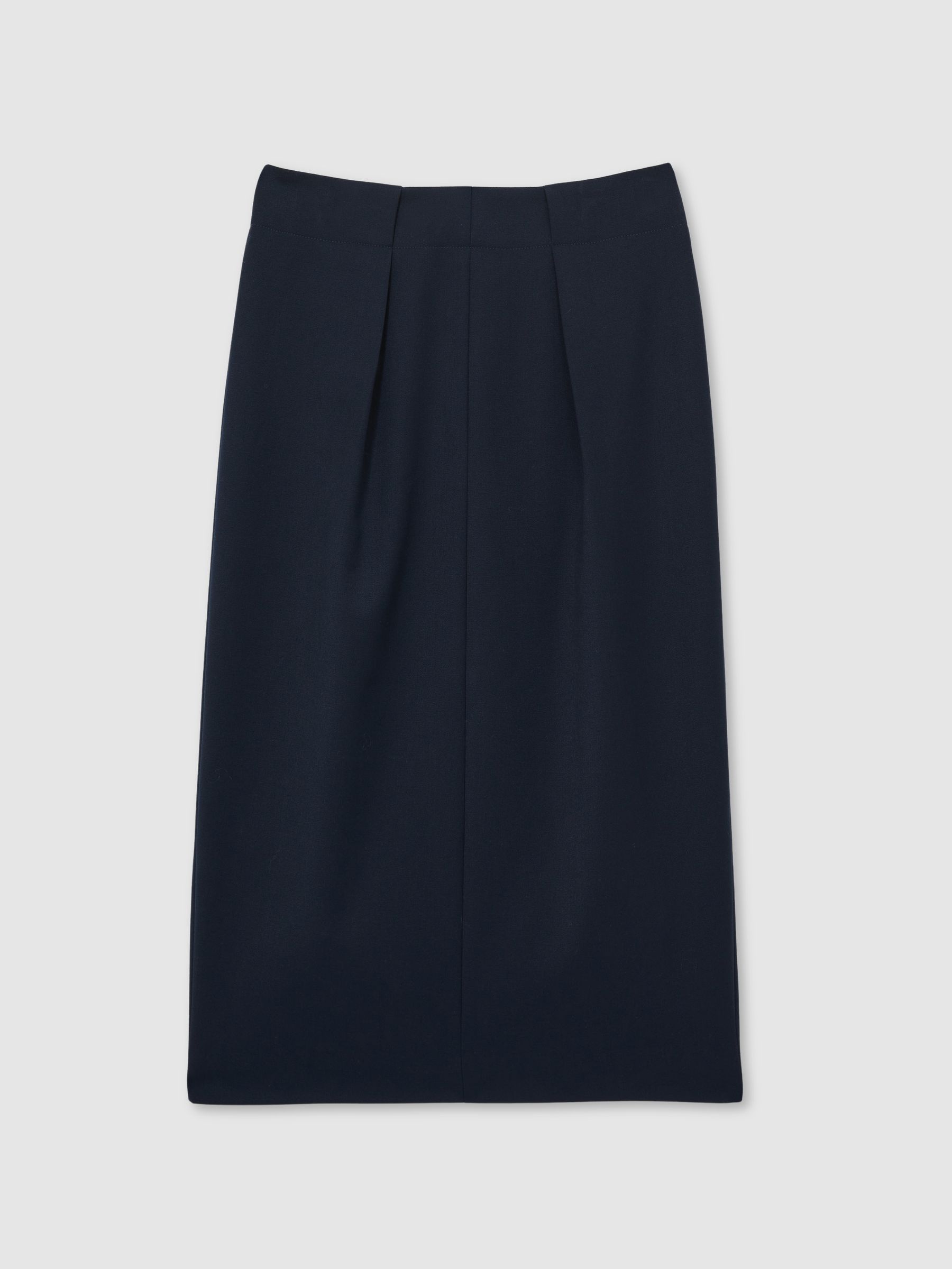 Tailored Midi Suit Skirt in Navy