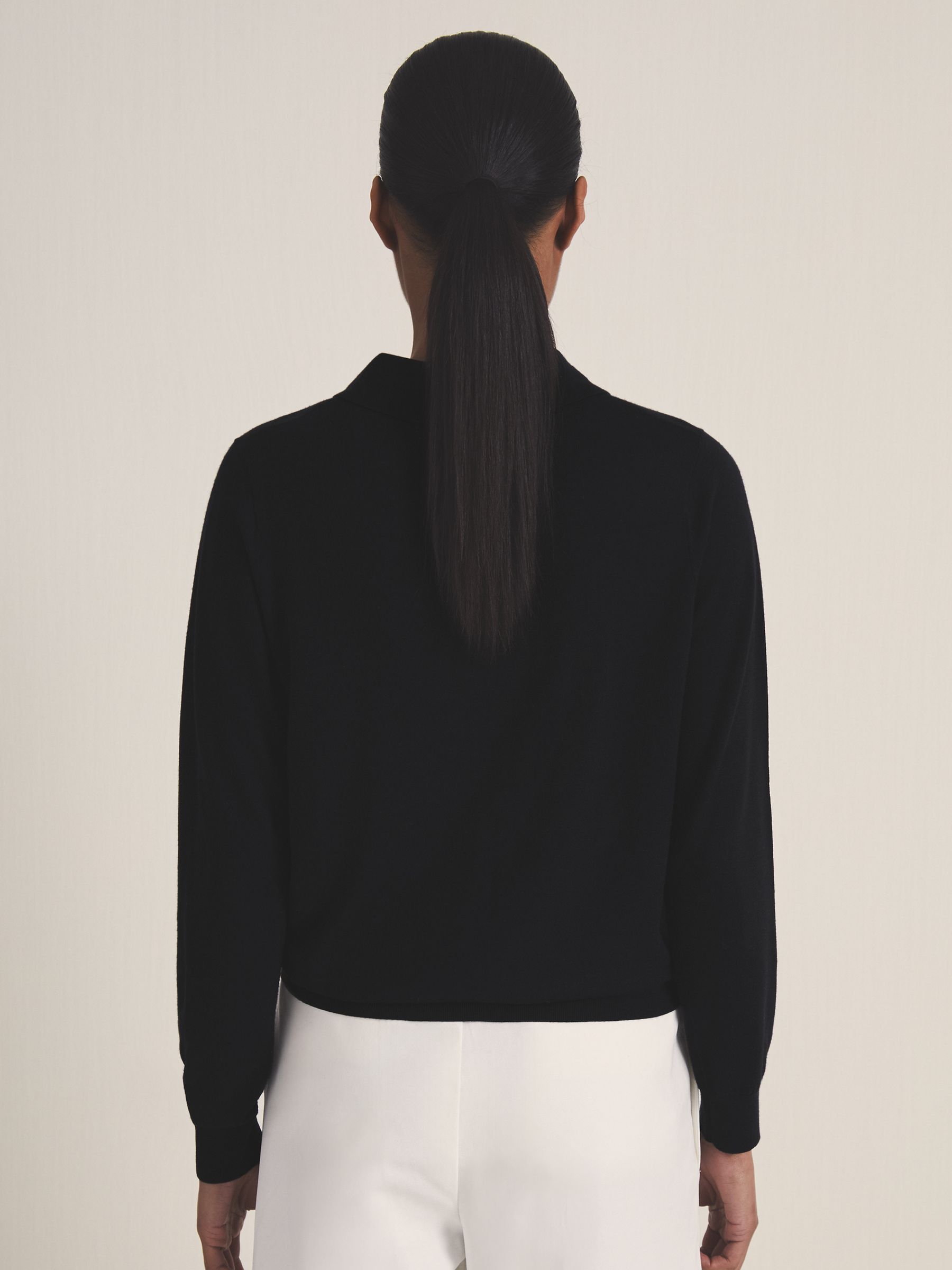 Reiss | Les 100 Ciels Wool Cardigan in Navy