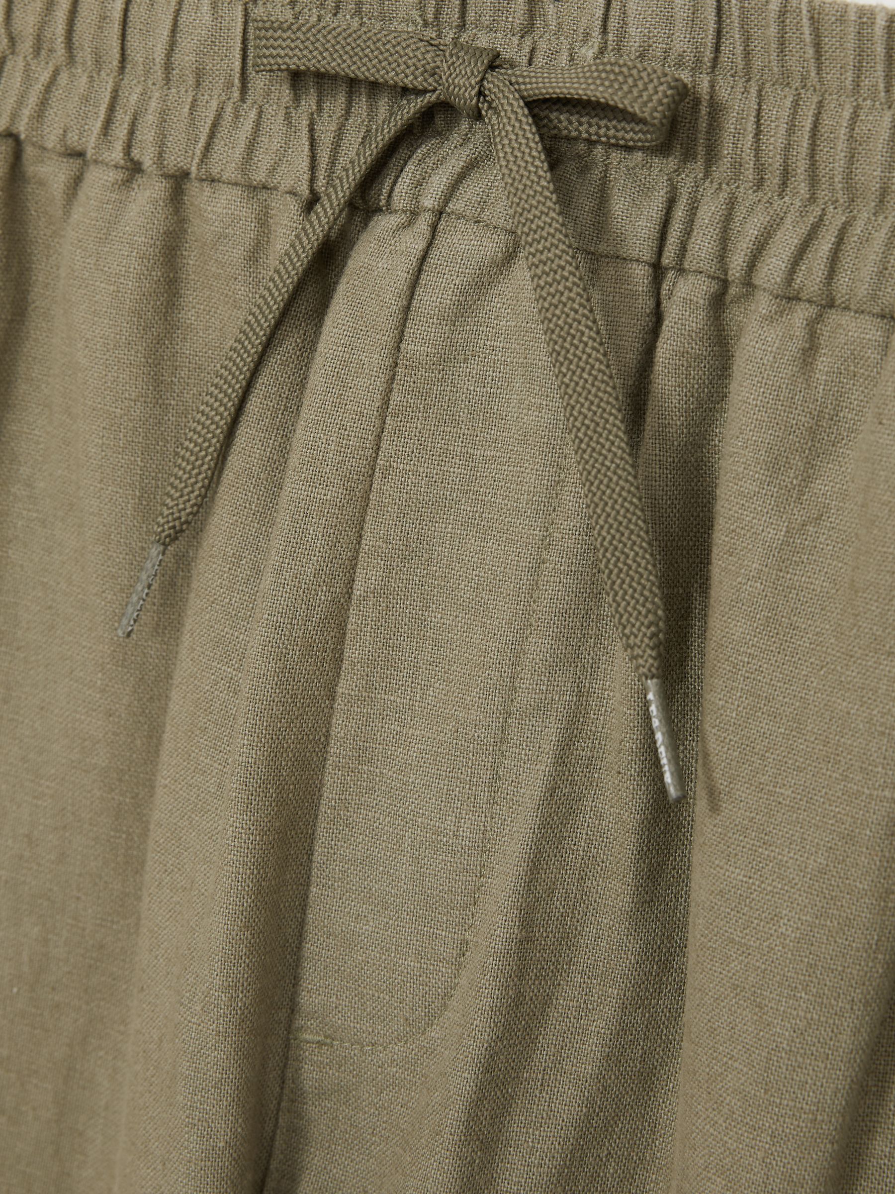 Les Deux Drawstring Trousers in Green/Ivory