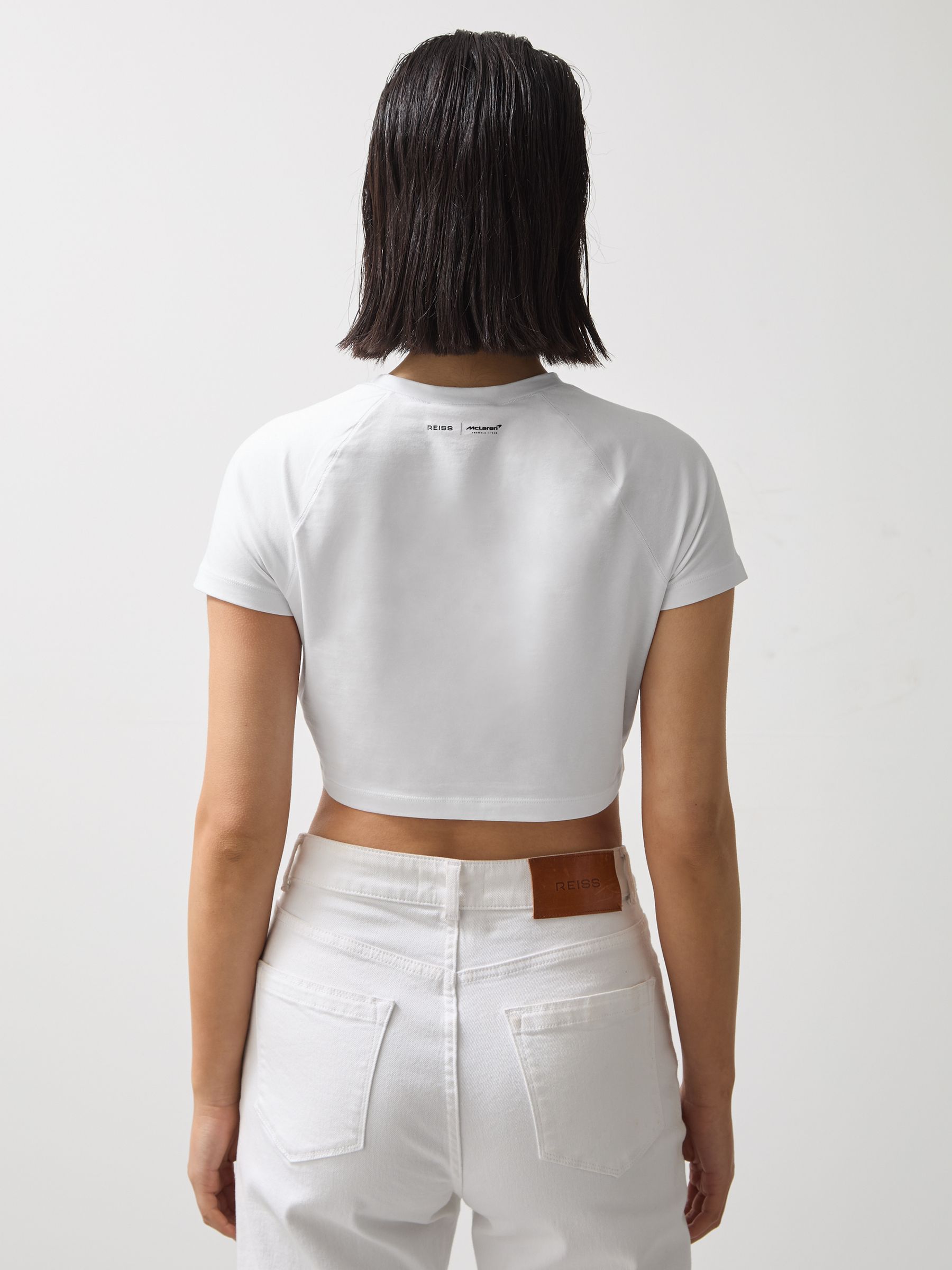 McLaren F1 Team Cropped Logo T-Shirt in White