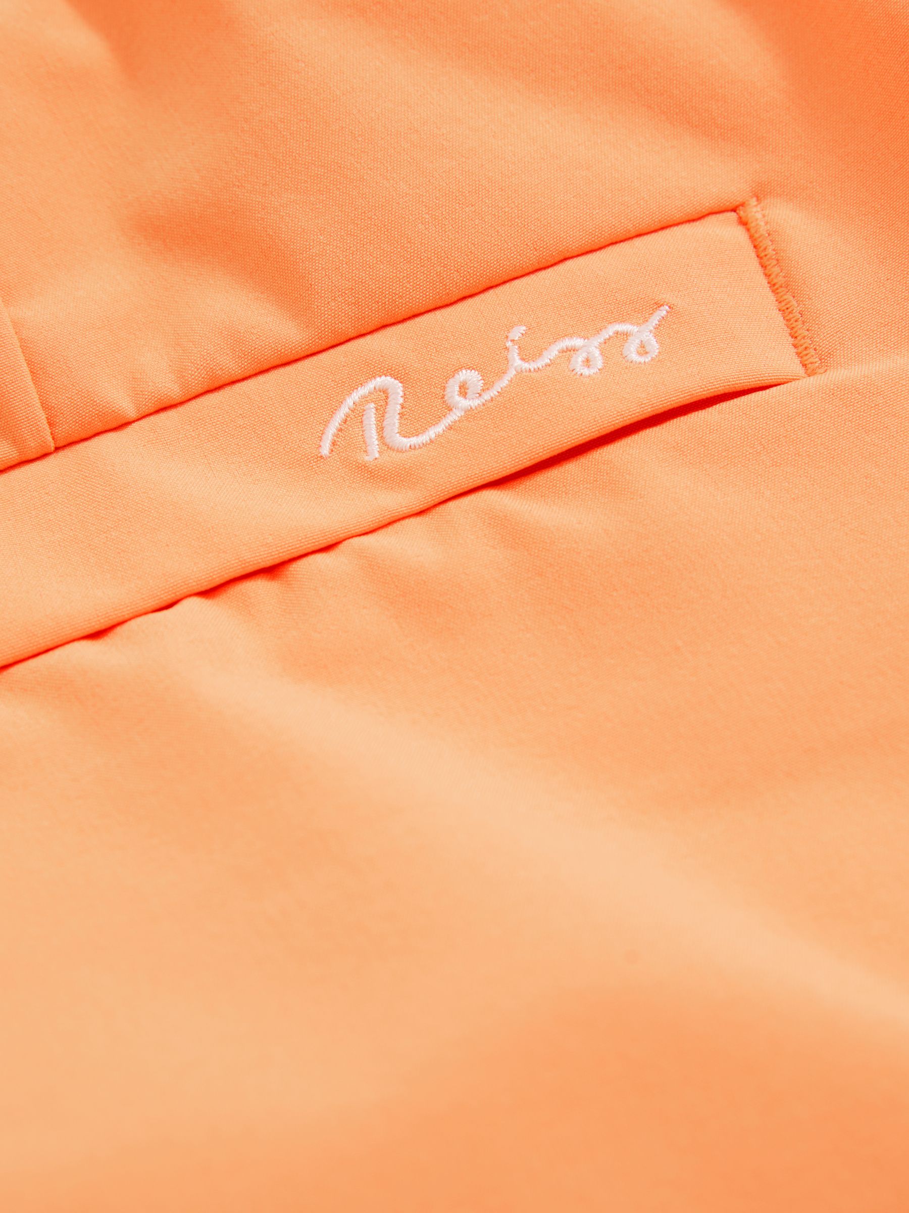 Drawstring Swim Shorts in Coral Orange