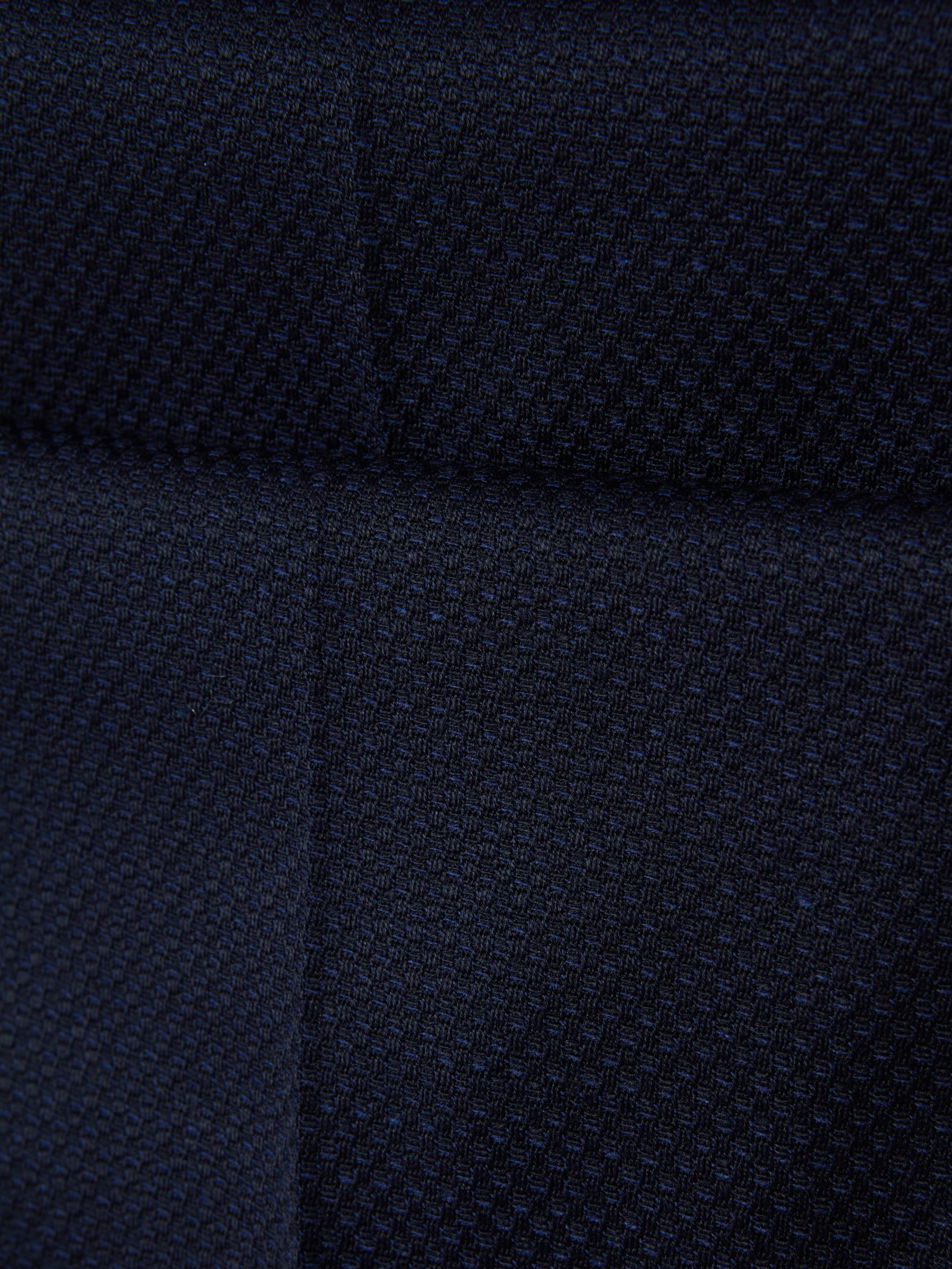 Wool Blend Wide Leg Suit Trousers in Navy