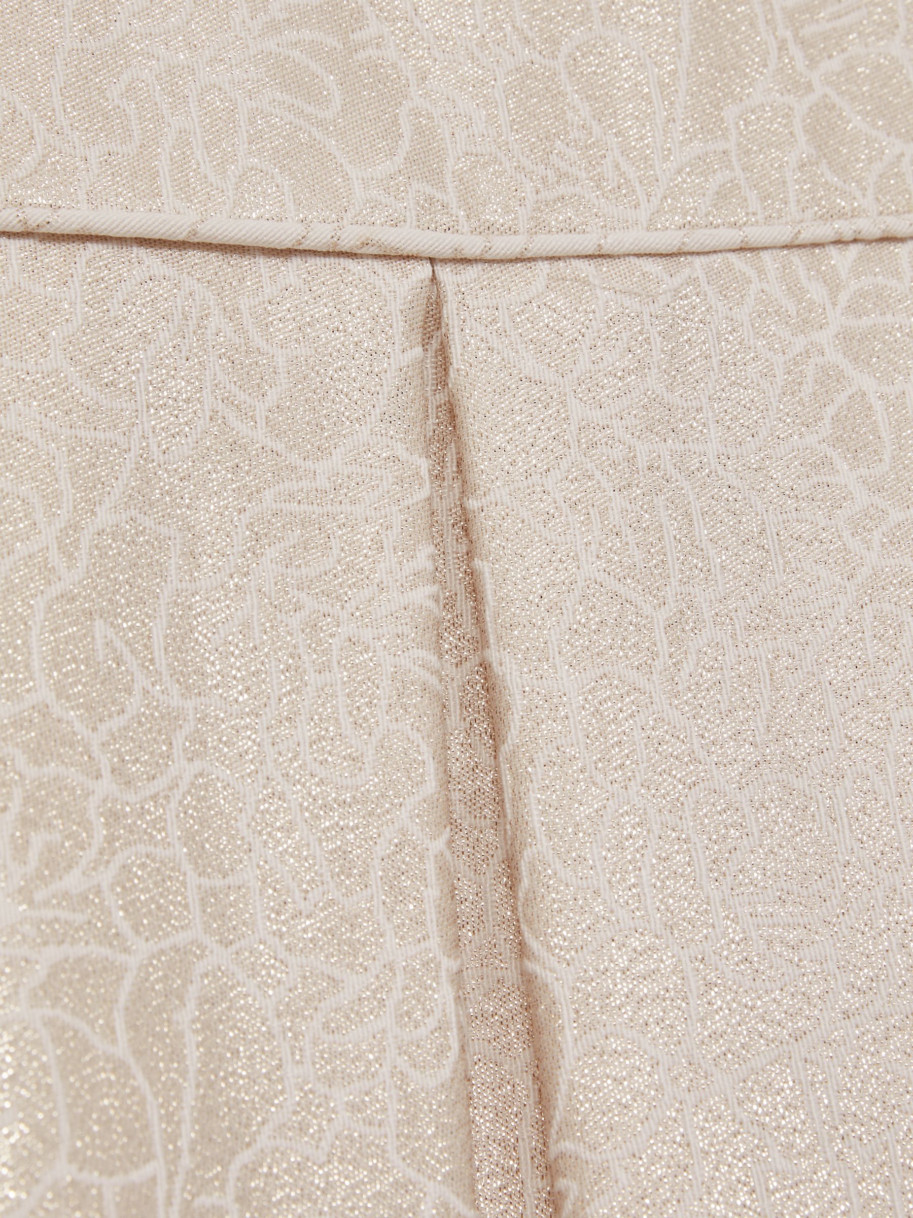 9-13 yrs Brocade Cap-Sleeve Pleated Dress in Ivory