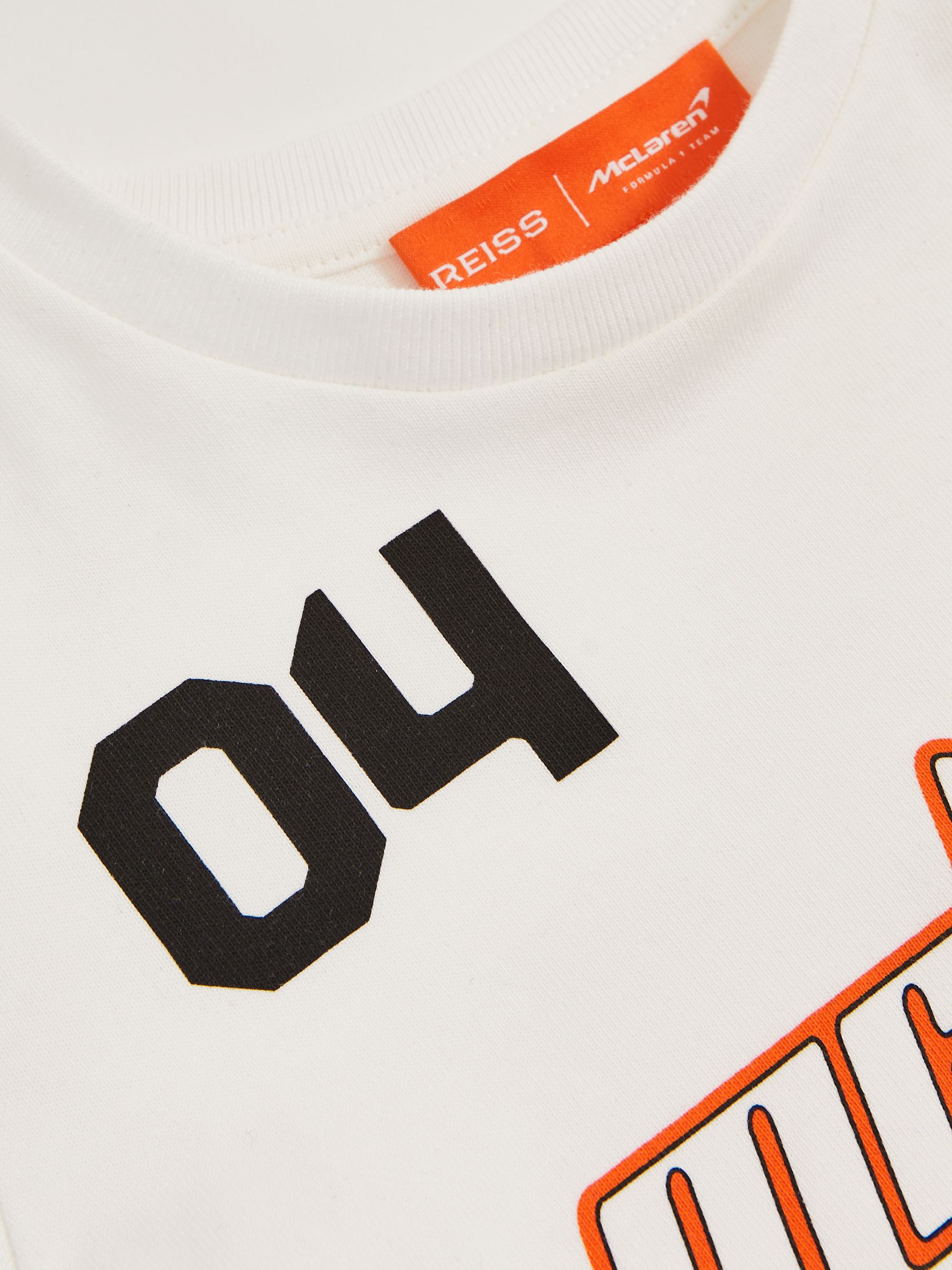 9-13 yrs McLaren F1 Team Cotton Logo T-Shirt Unisex Fit in White