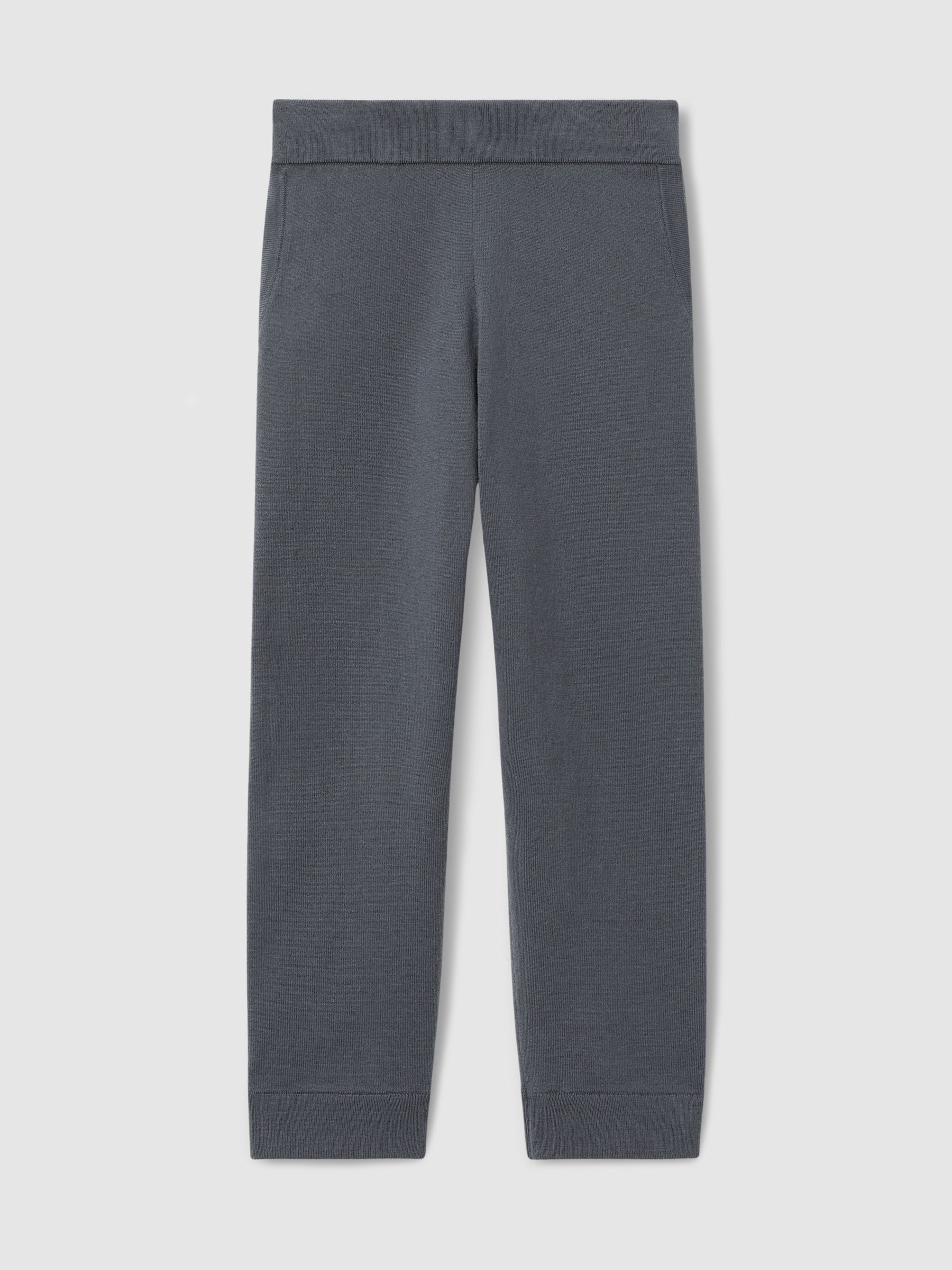 9-13 yrs Merino-Blend Stretch Joggers in Blackened Blue