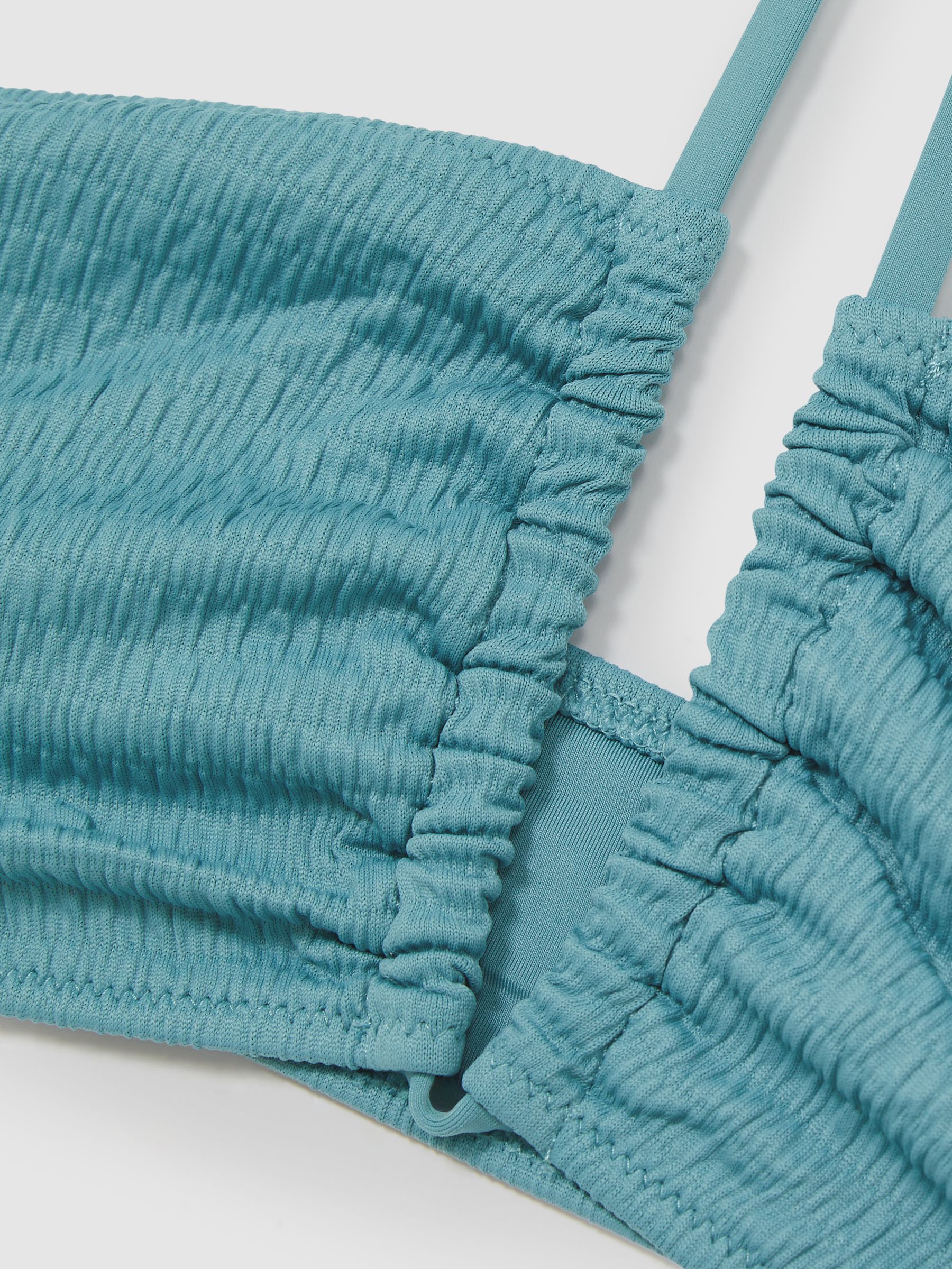 Calvin Klein Crinkle Bralette Bikini Top in Blue