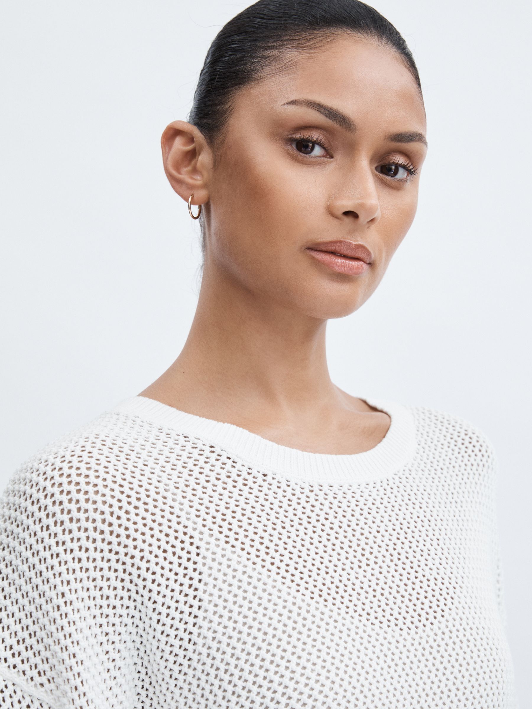 The Upside Cotton Open-Knit Jumper in Natural