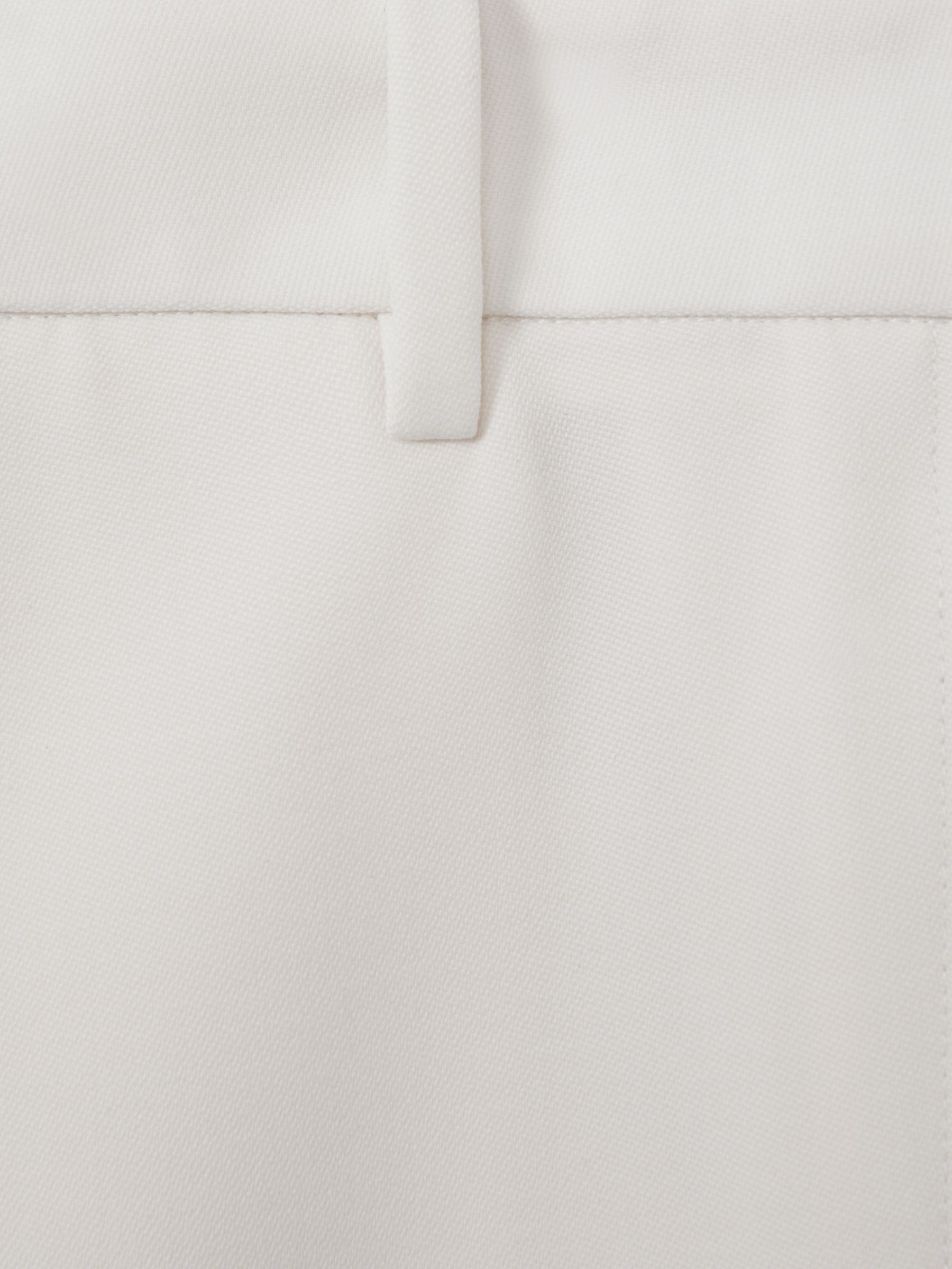 Petite Wool Blend Wide Leg Tux Trousers in White