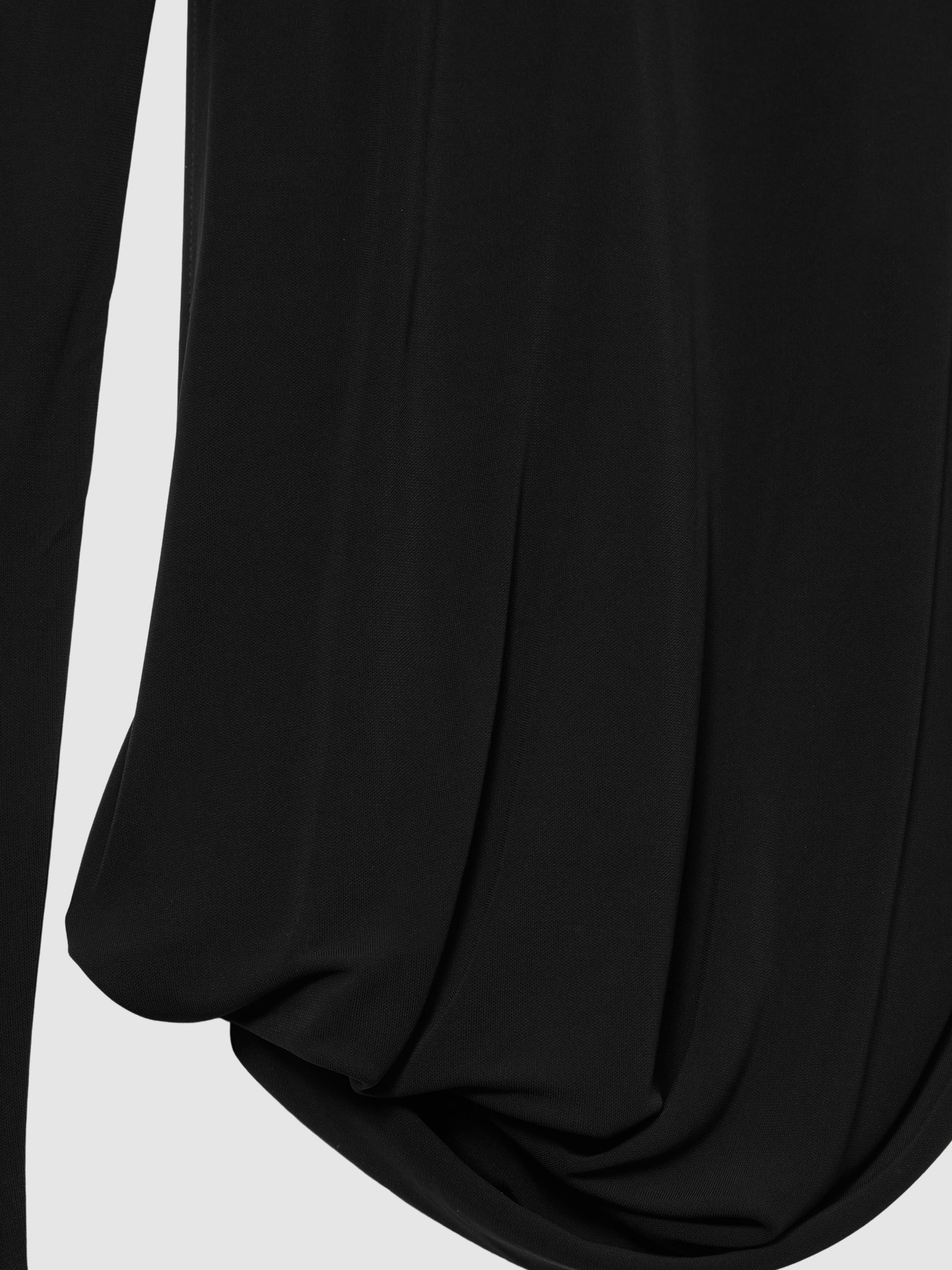 Draped-Jersey Top in Black