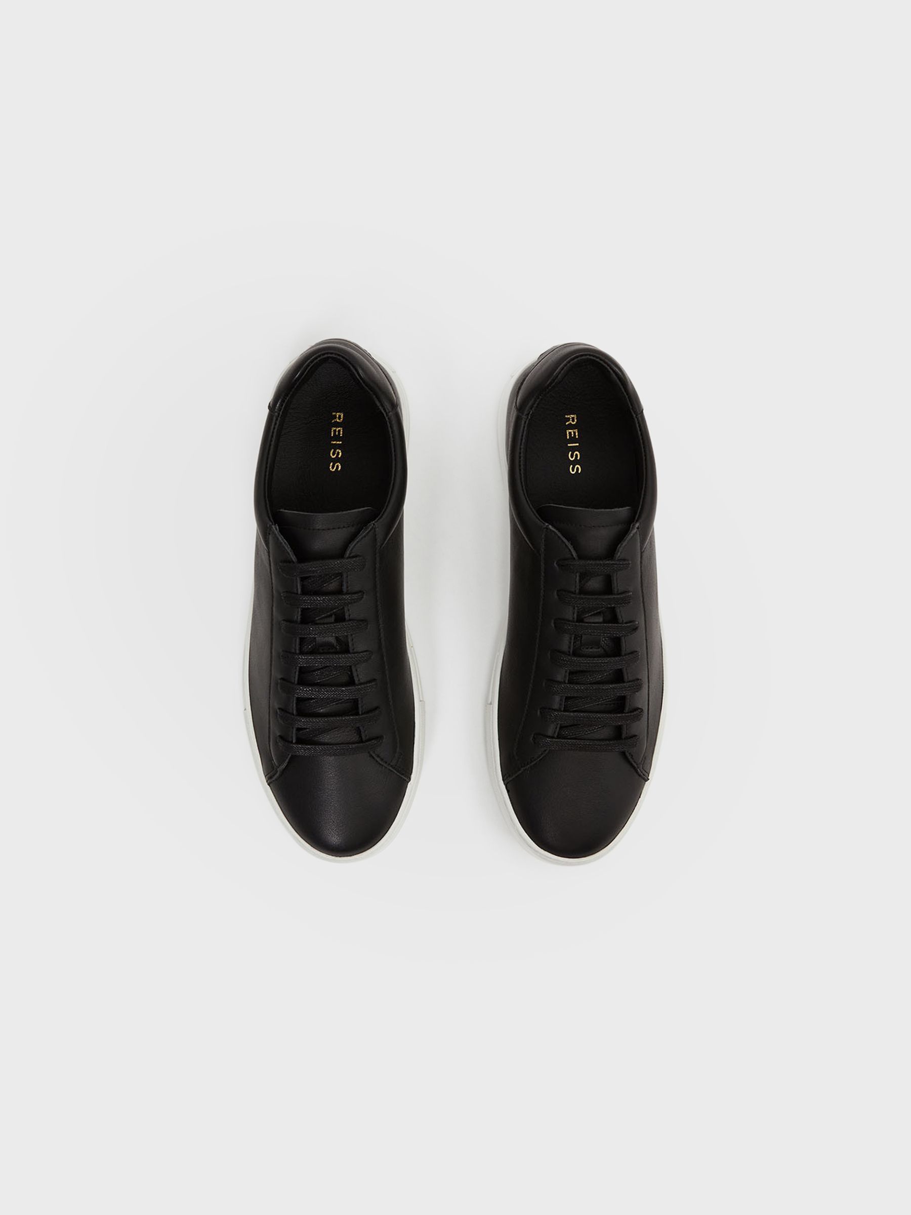 Leather Low-Top Trainers in Black