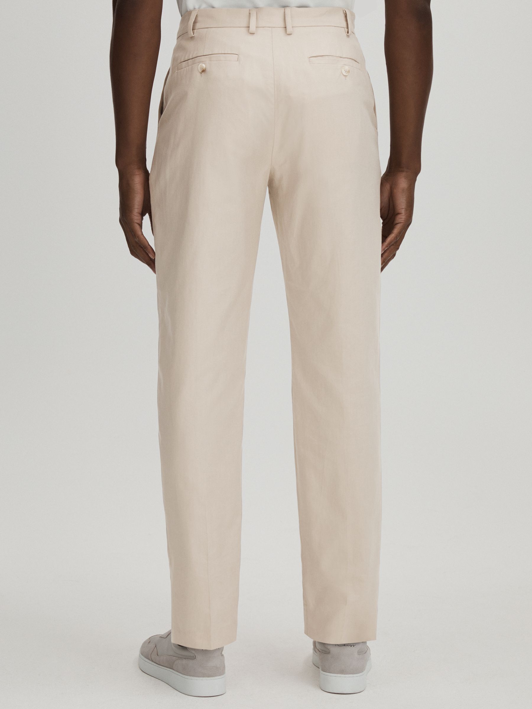 Shultz Light Khaki Paige Cotton-Lyocell Straight Leg Trousers