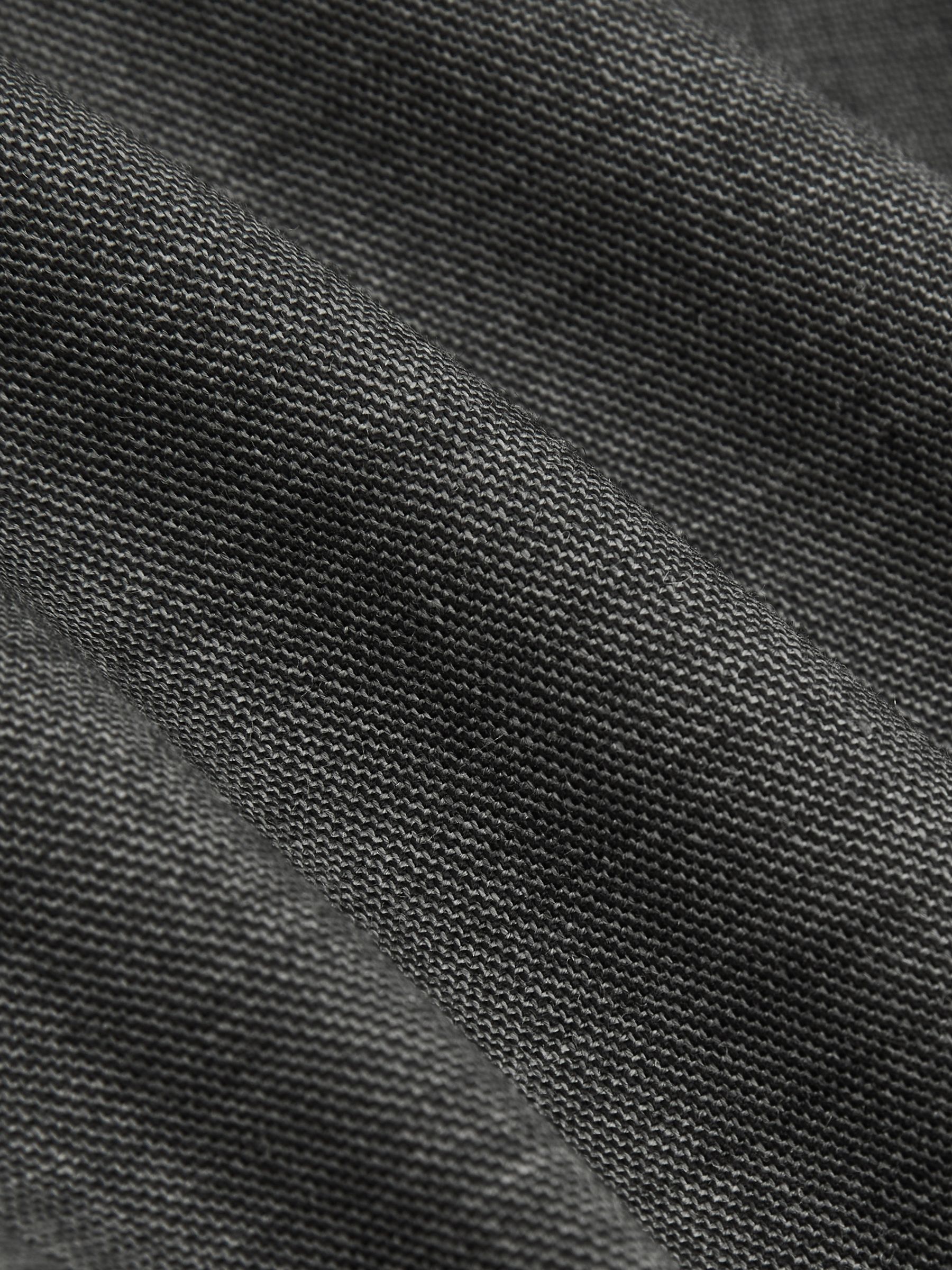 Regular-Fit Double-Breasted Sharkskin Wool-Blend Suit Blazer in Charcoal Grey