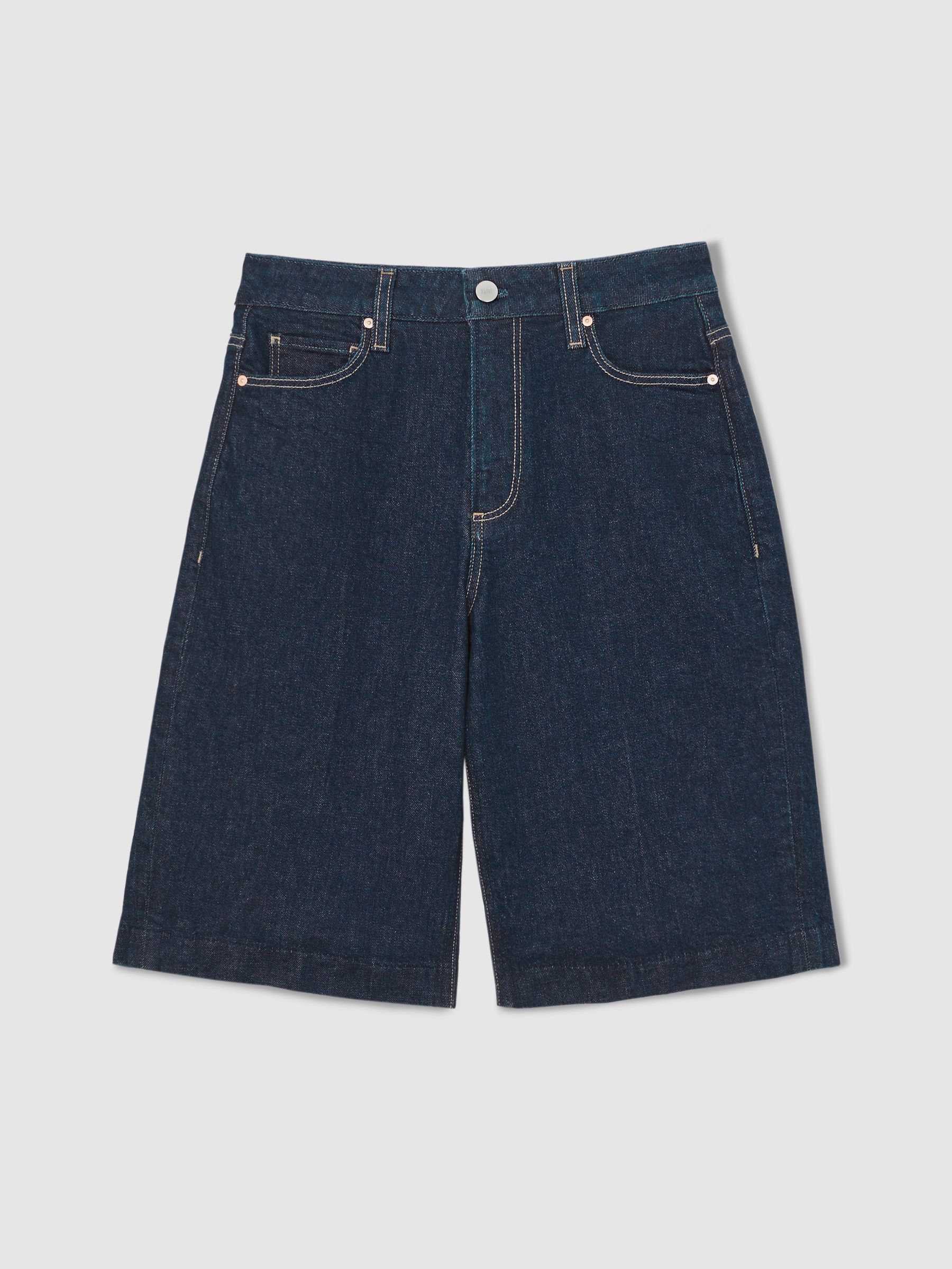 Paige Denim Bermuda Shorts in Navy