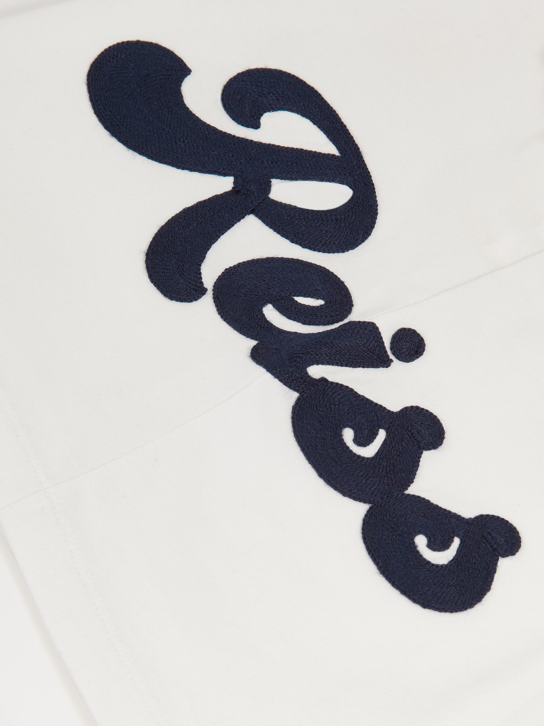 3-9 yrs Cotton Script-Logo Oversized T-Shirt in White