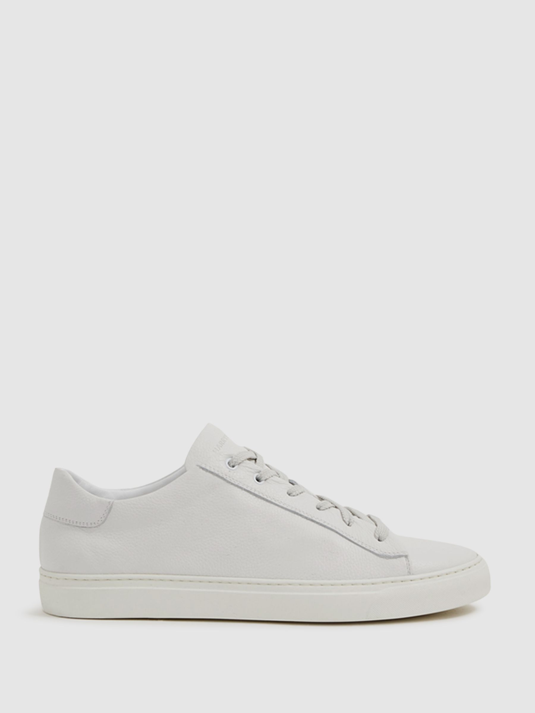 Harrys of London Grained Leather Trainers in White