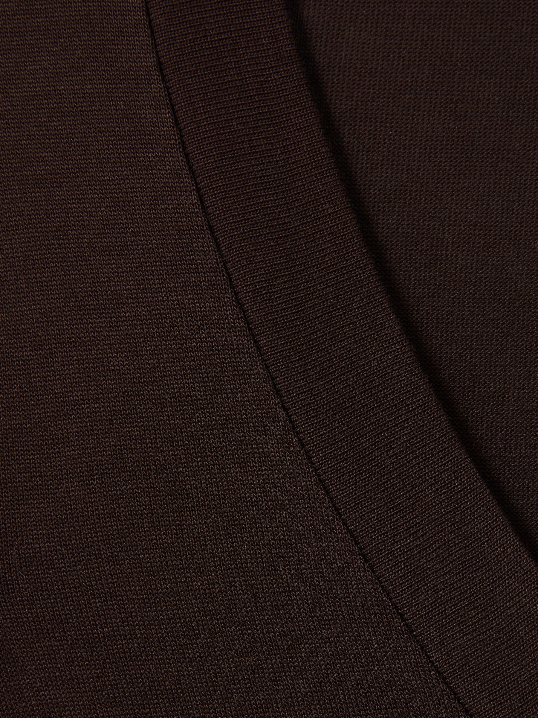 Jersey V-Neck Top in Chocolate