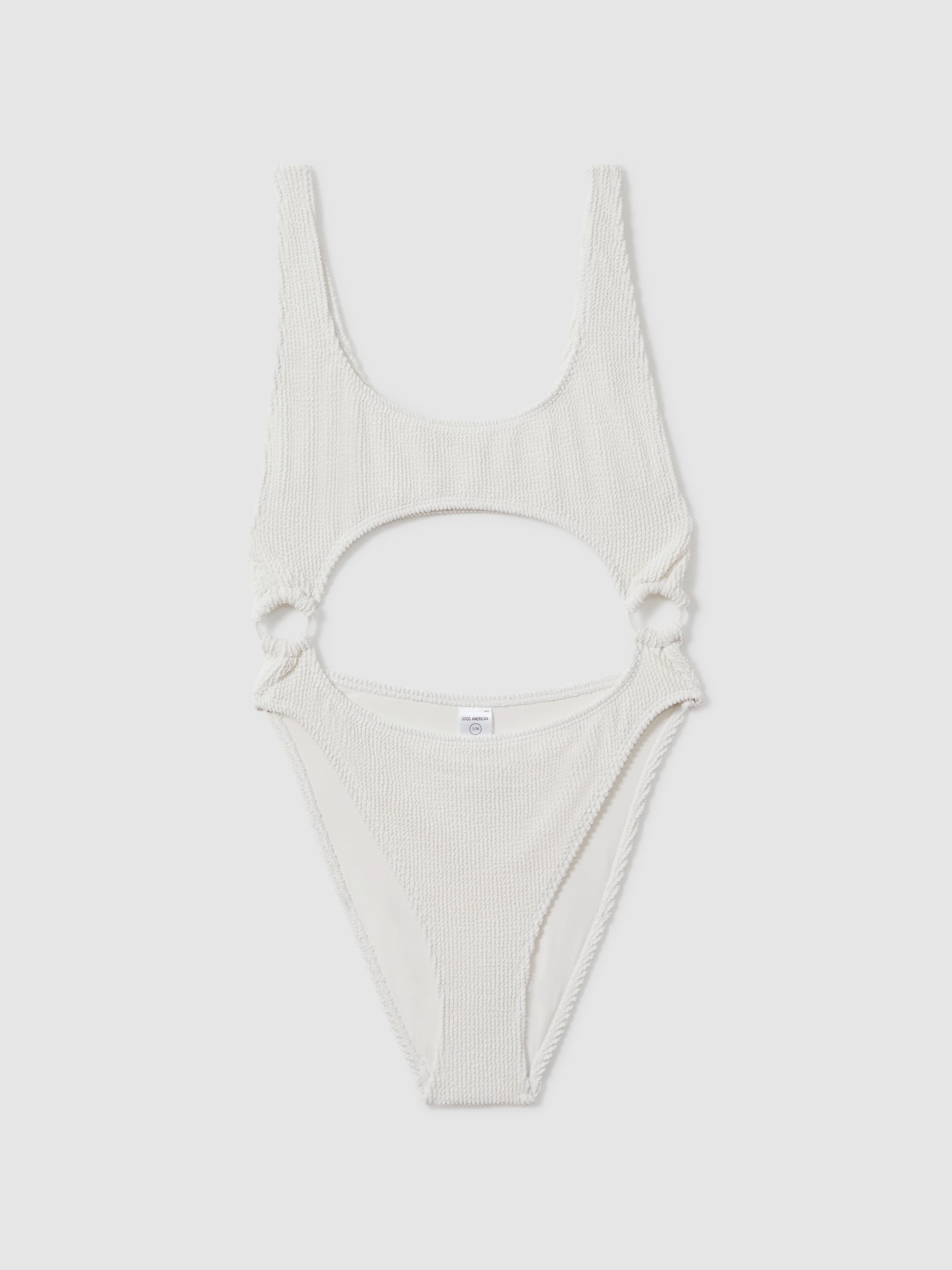 Good American Cut-Out Swimsuit in Cloud White
