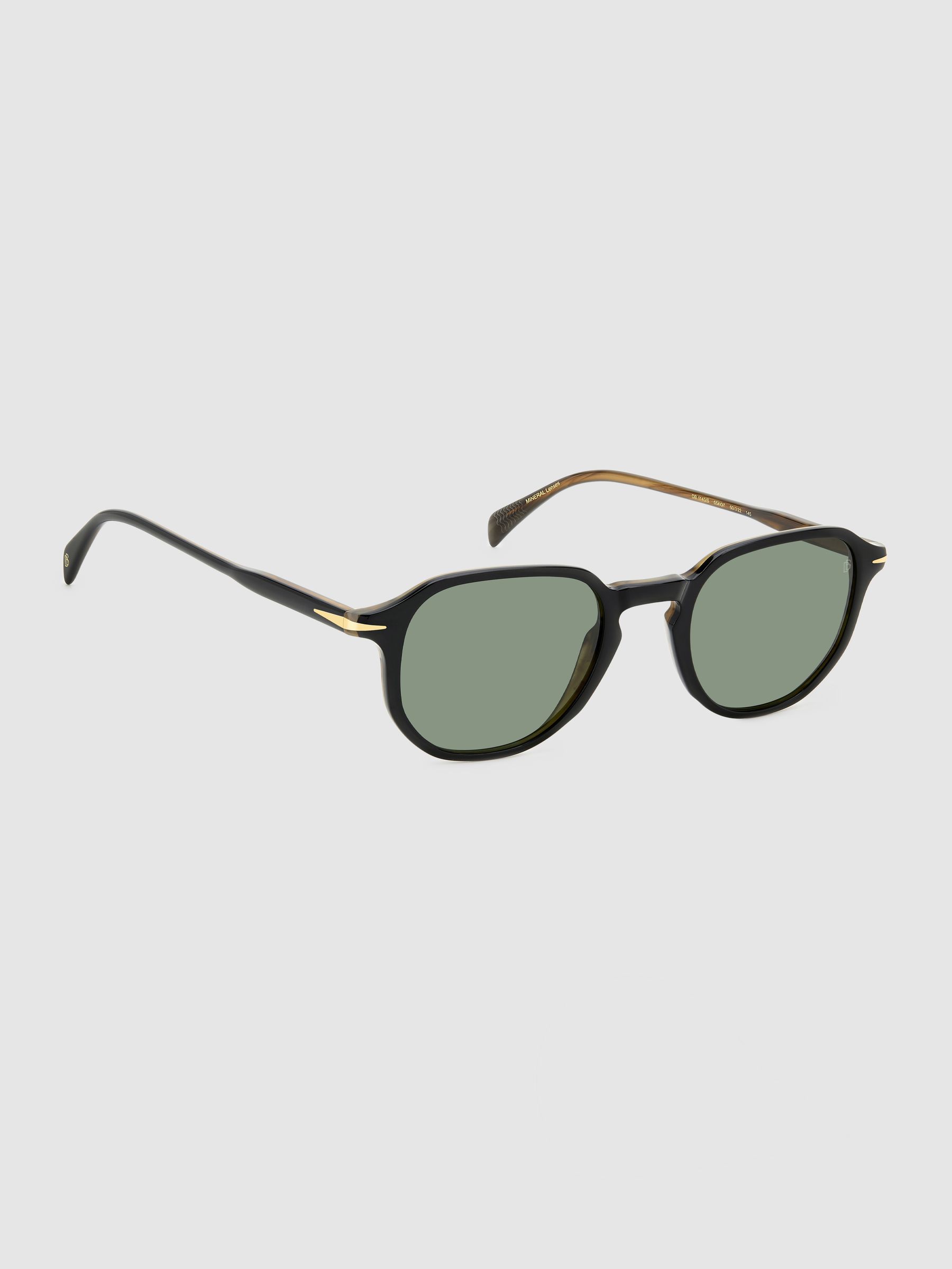Eyewear by David Beckham Round Sunglasses in Black