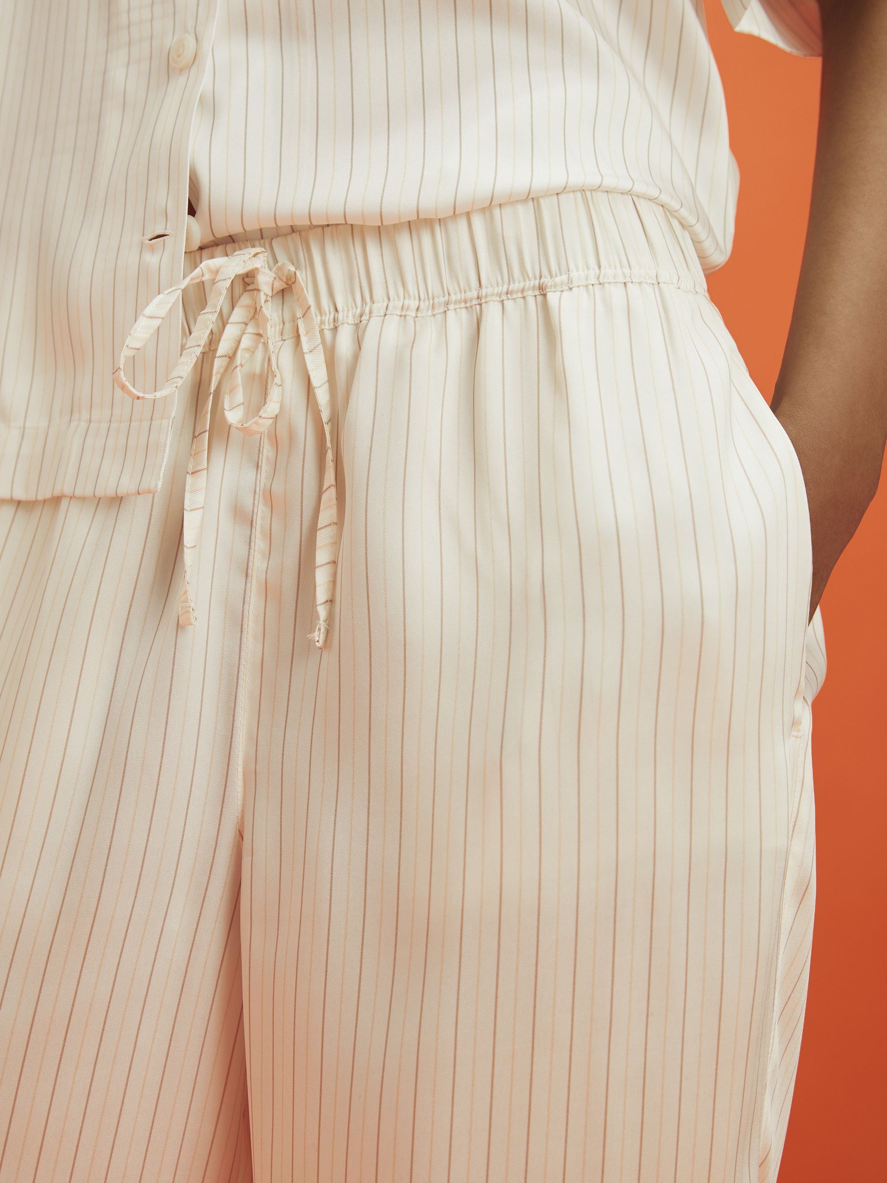 McLaren F1 Monte Carlo Wide Leg Drawstring Trousers in White Multi