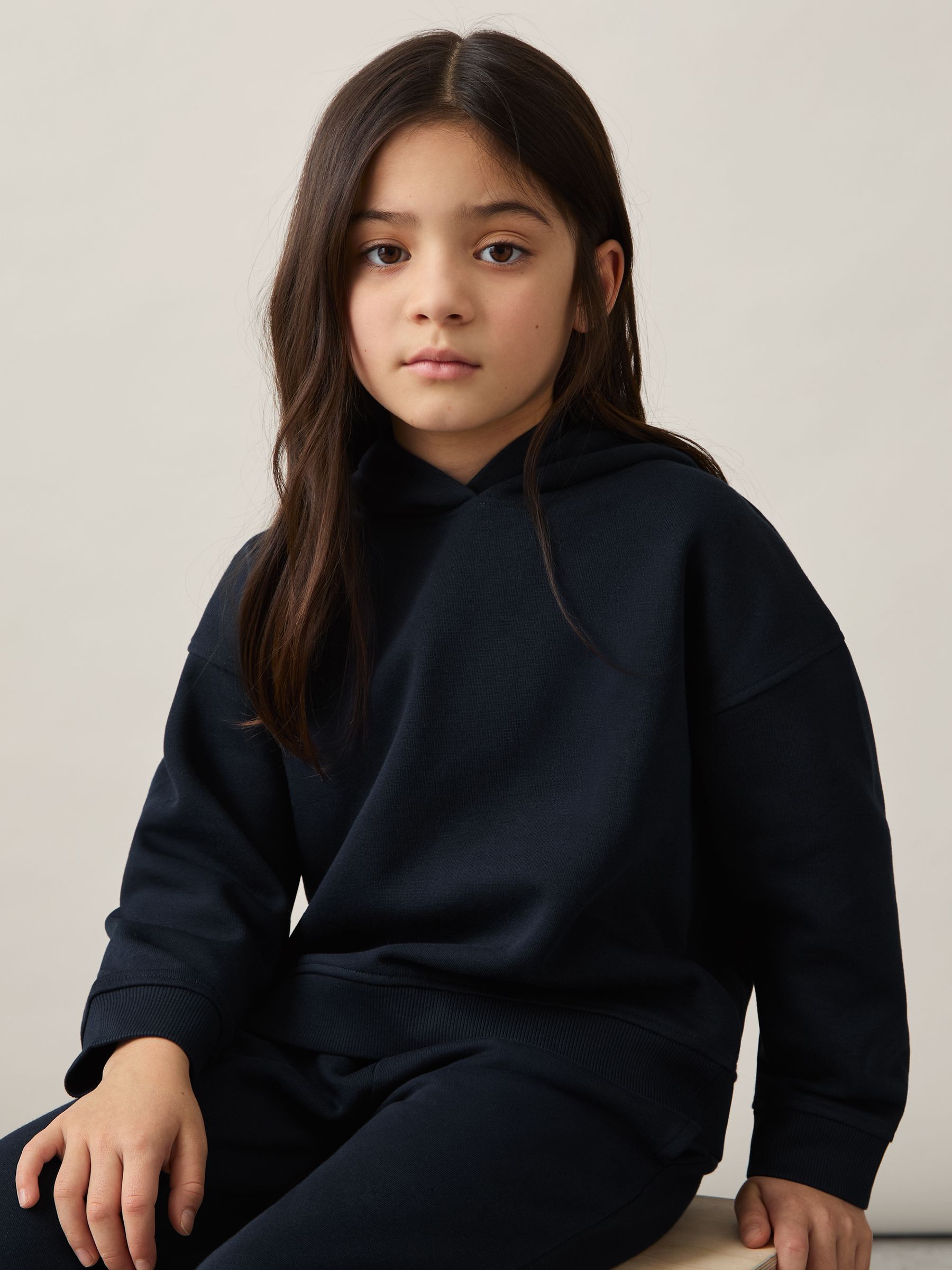 9-13 yrs Cotton-Blend Hoodie And Joggers Set in Navy