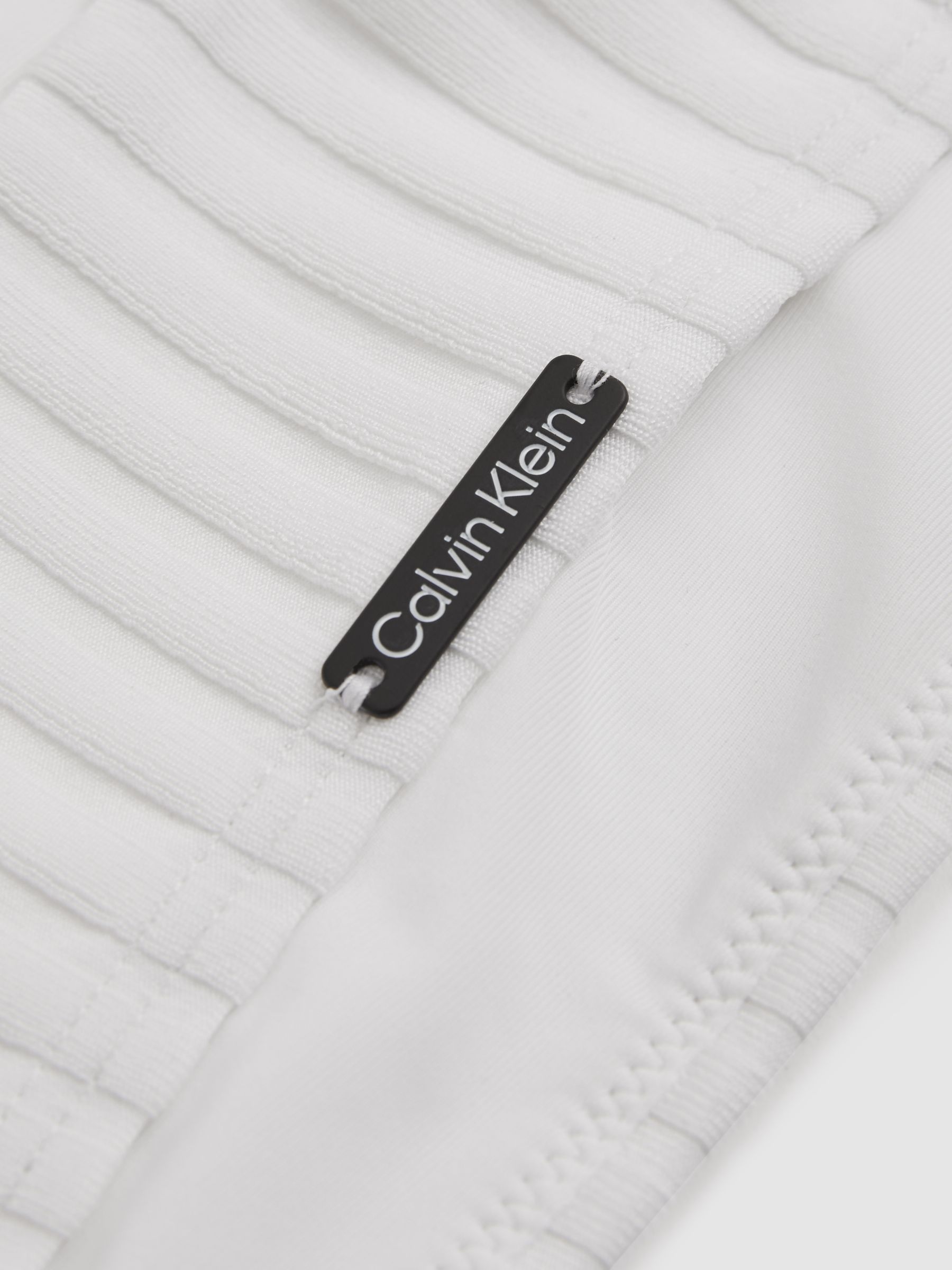 Calvin Klein White Calvin Klein Underwear Ribbed Bandeau Bikini Top