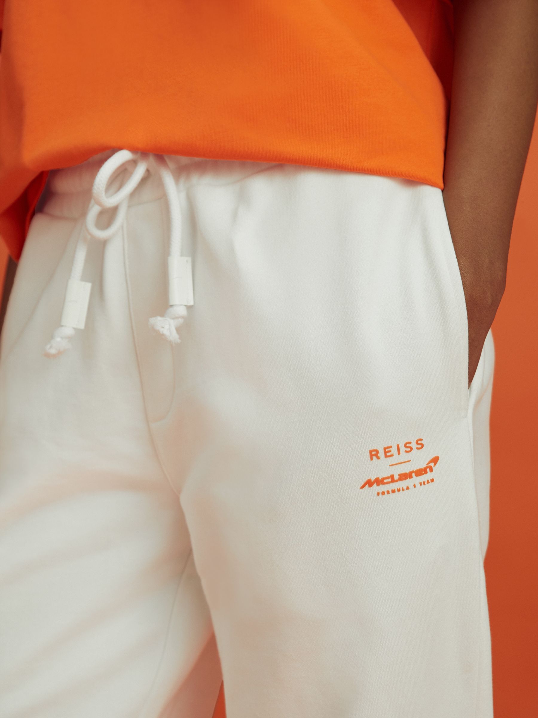 Drawstring Joggers in White