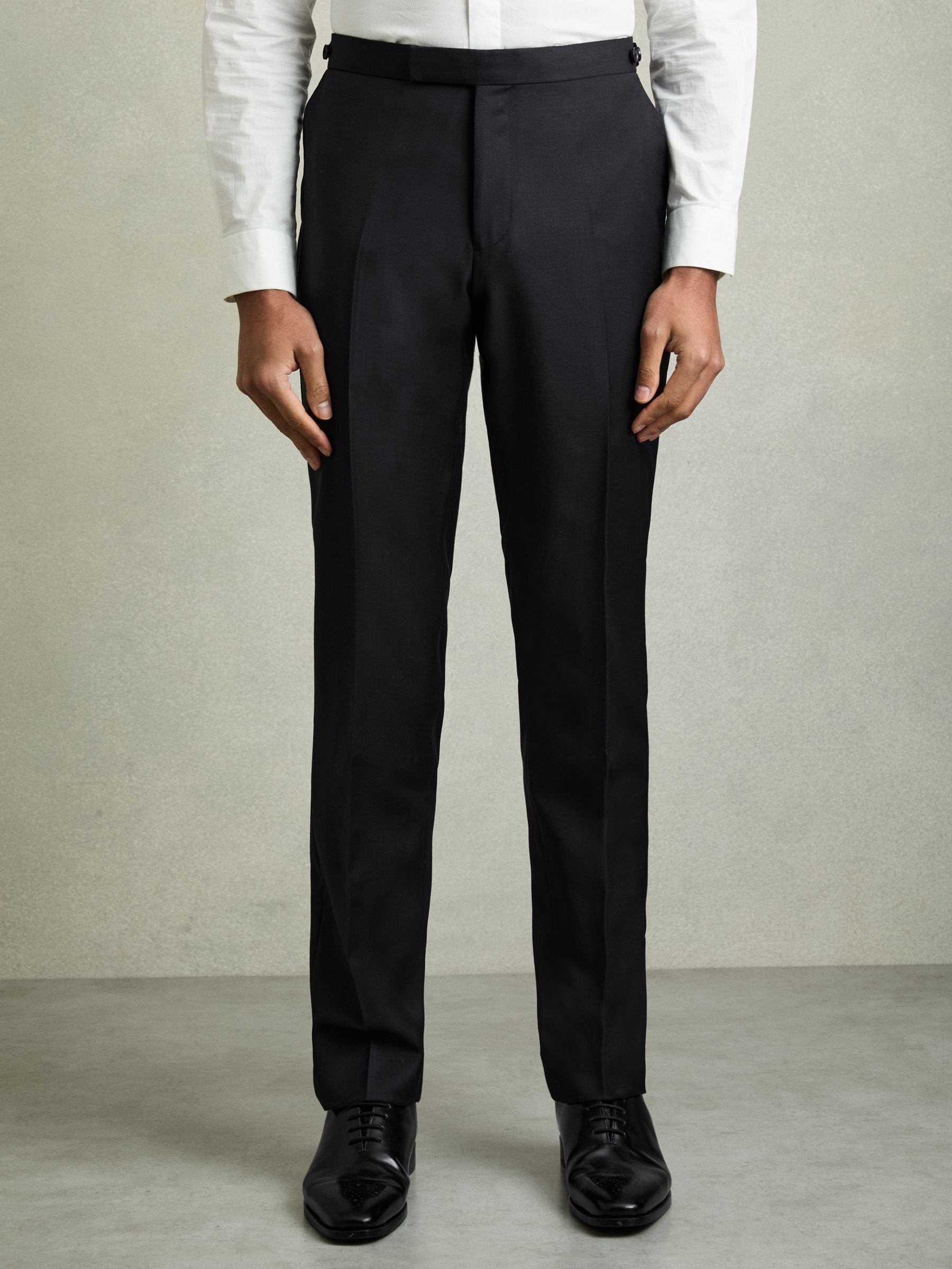Wool-Blend Slim-Fit Suit Trousers in Navy