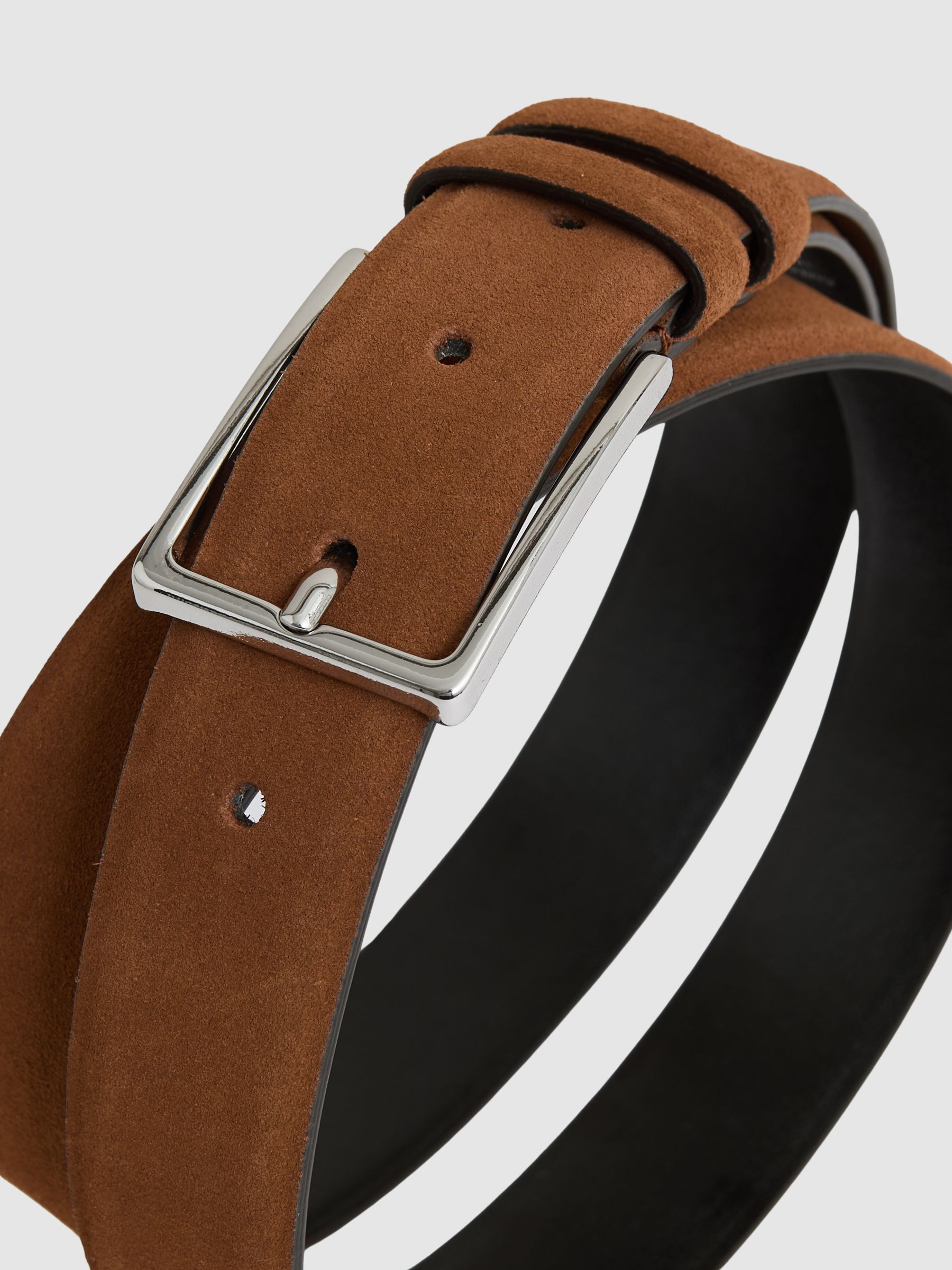 Suede Belt in Light Tan