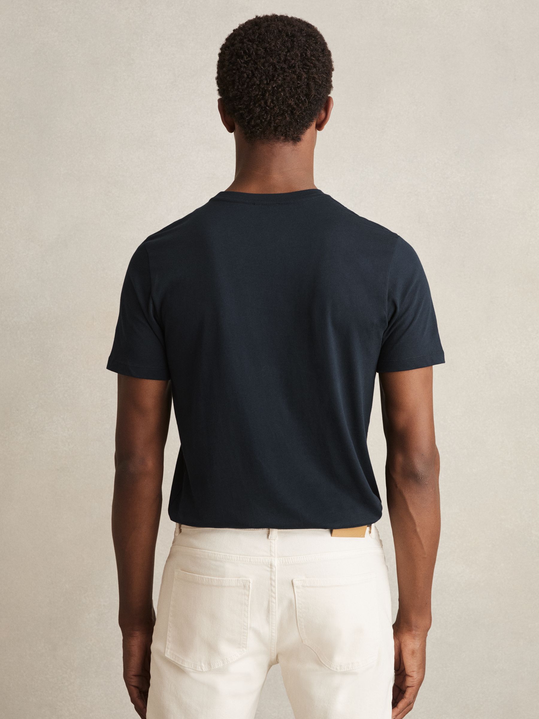 Cotton-Jersey Crew-Neck T-shirts 3 Pack in Navy