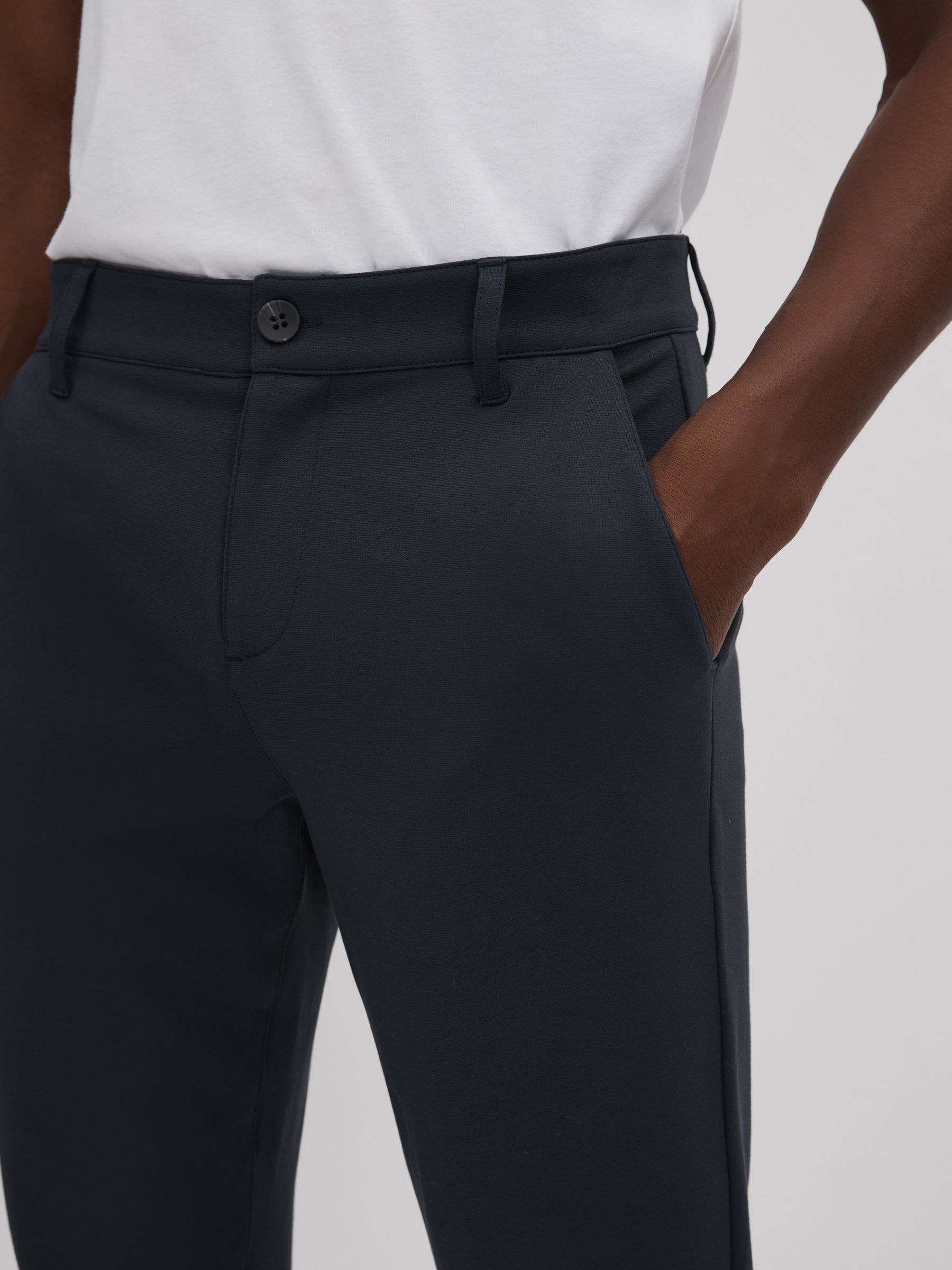 Paige Mid Rise Trousers in Deep Anchor