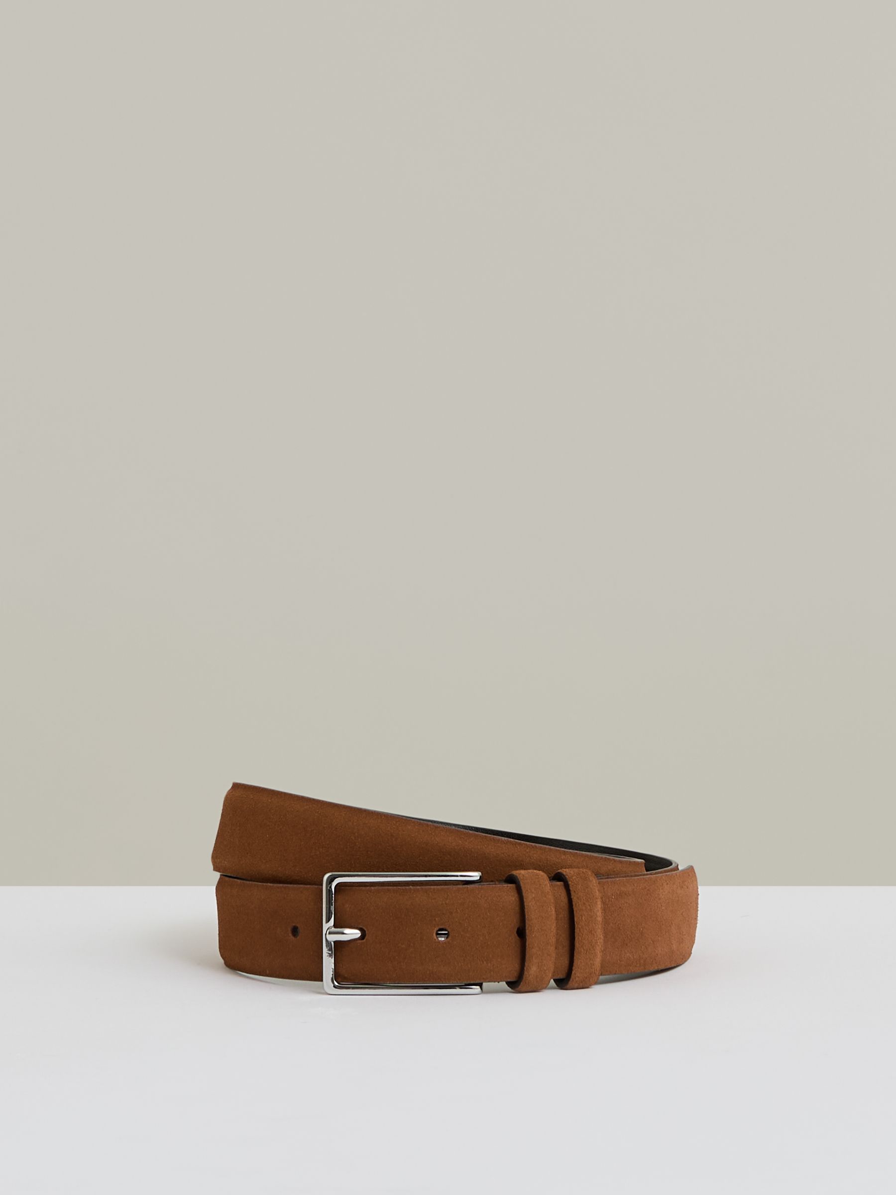 Suede Belt in Light Tan